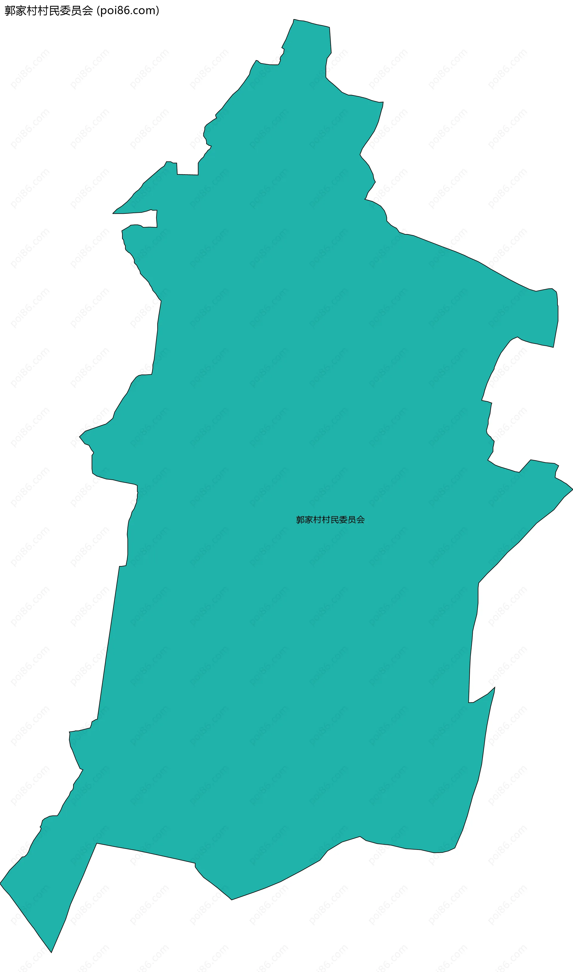 郭家村村民委员会边界地图