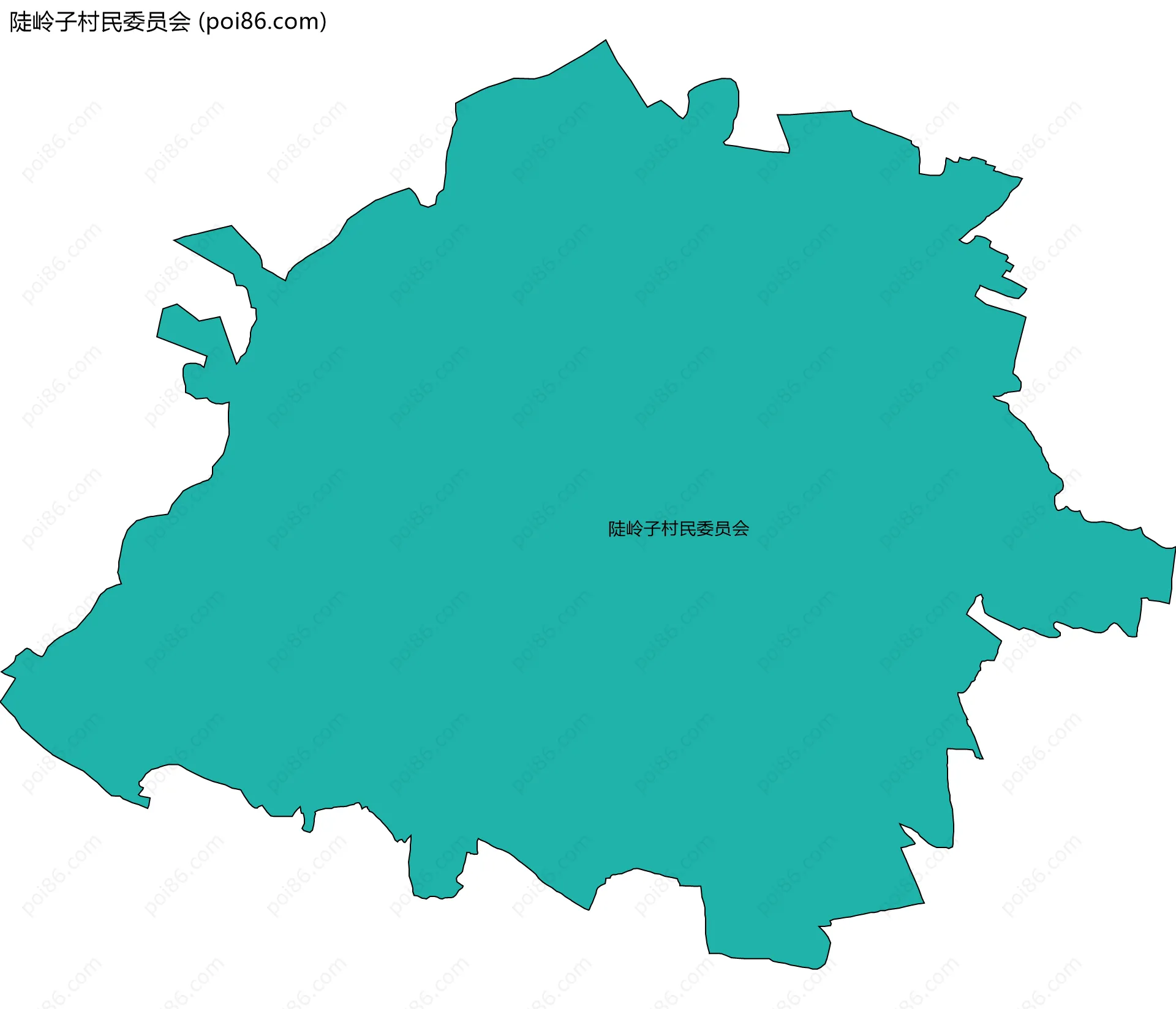 陡岭子村民委员会边界地图