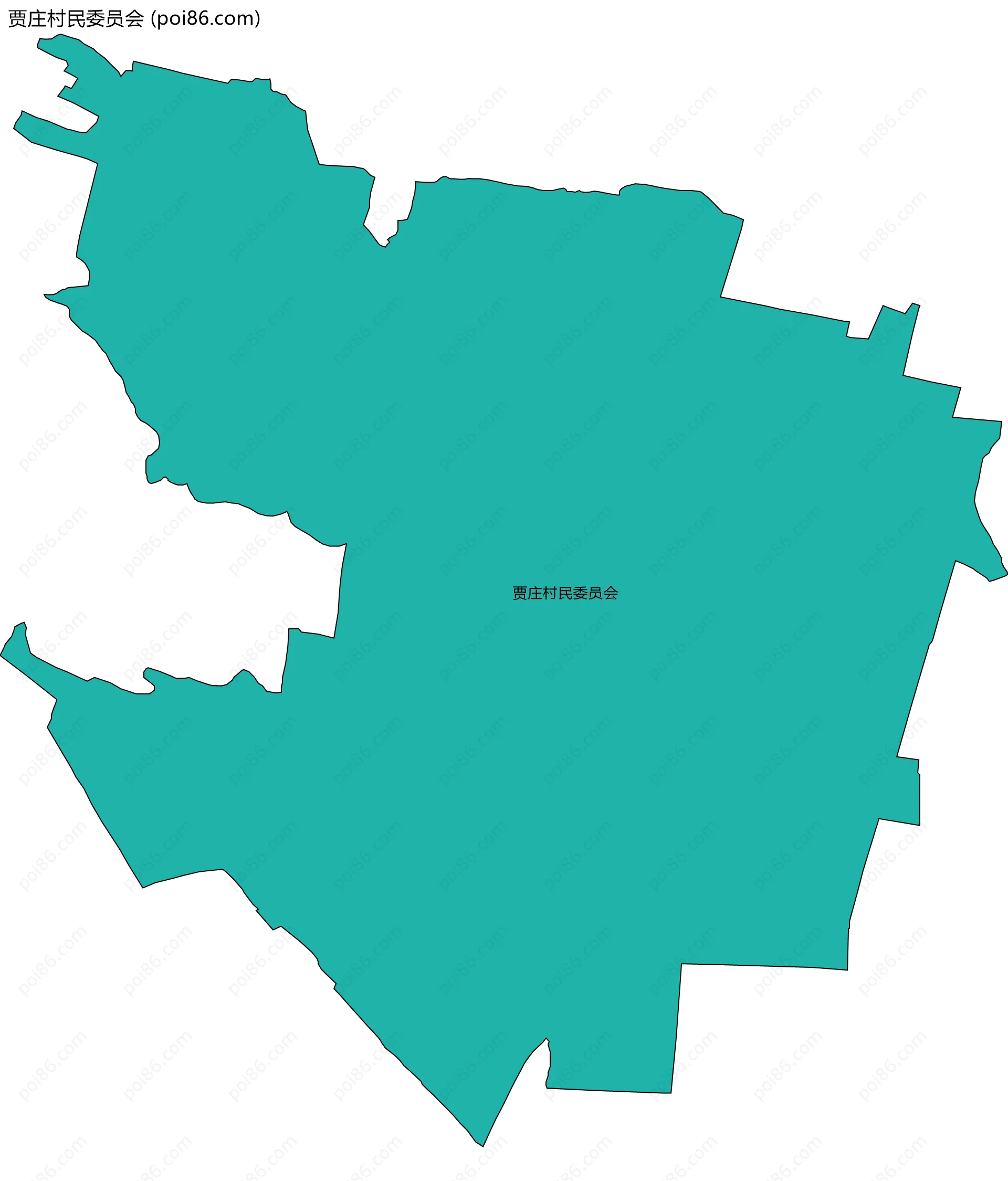 贾庄村民委员会边界地图