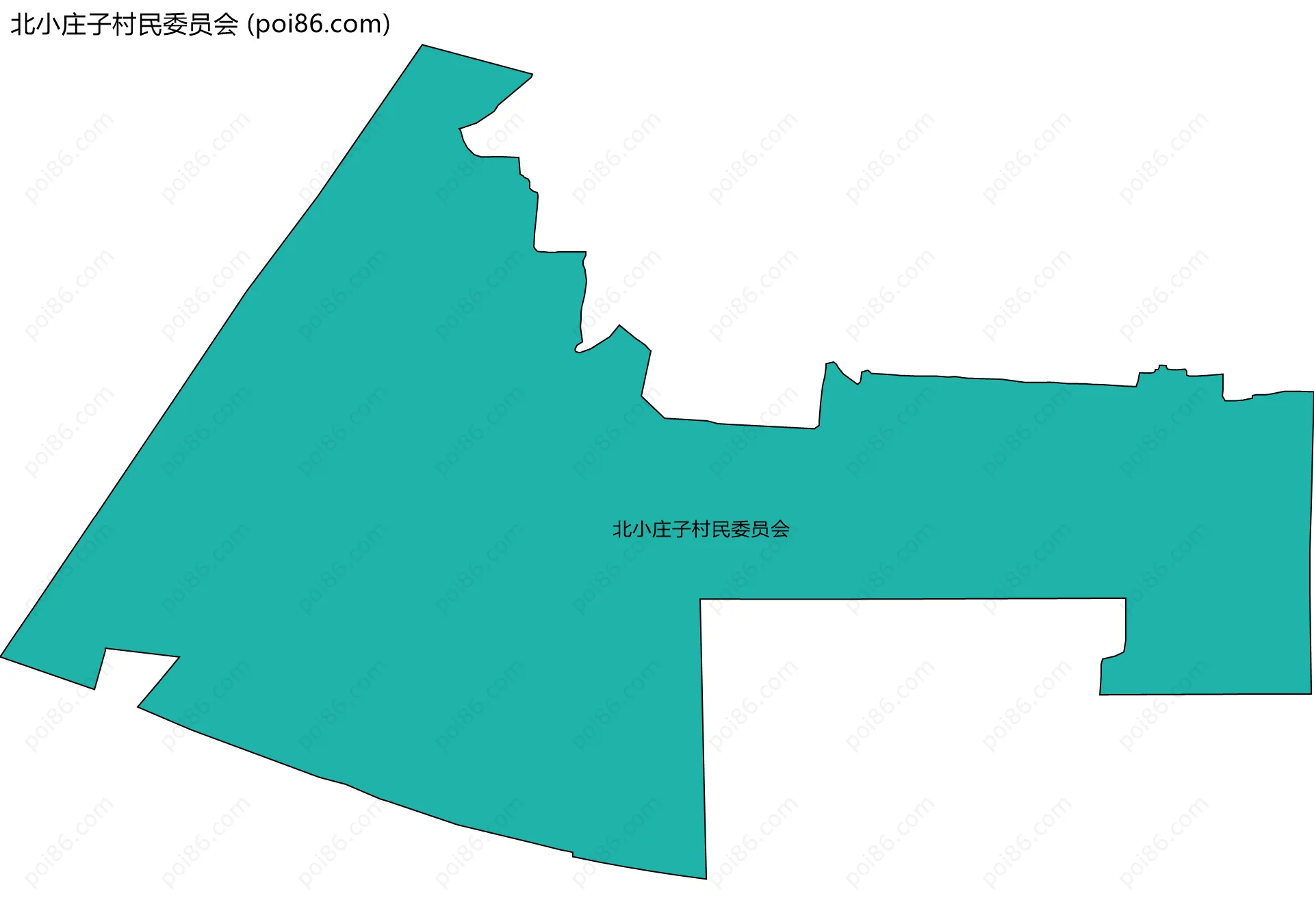 北小庄子村民委员会边界地图