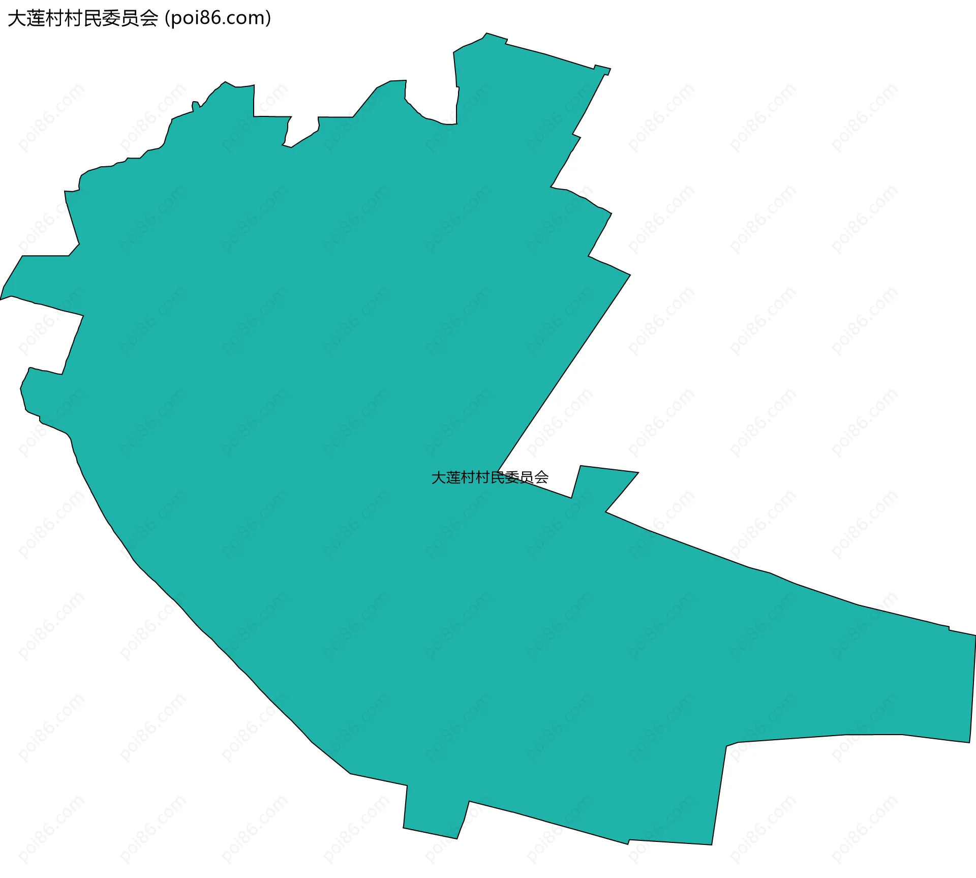 大莲村村民委员会边界地图
