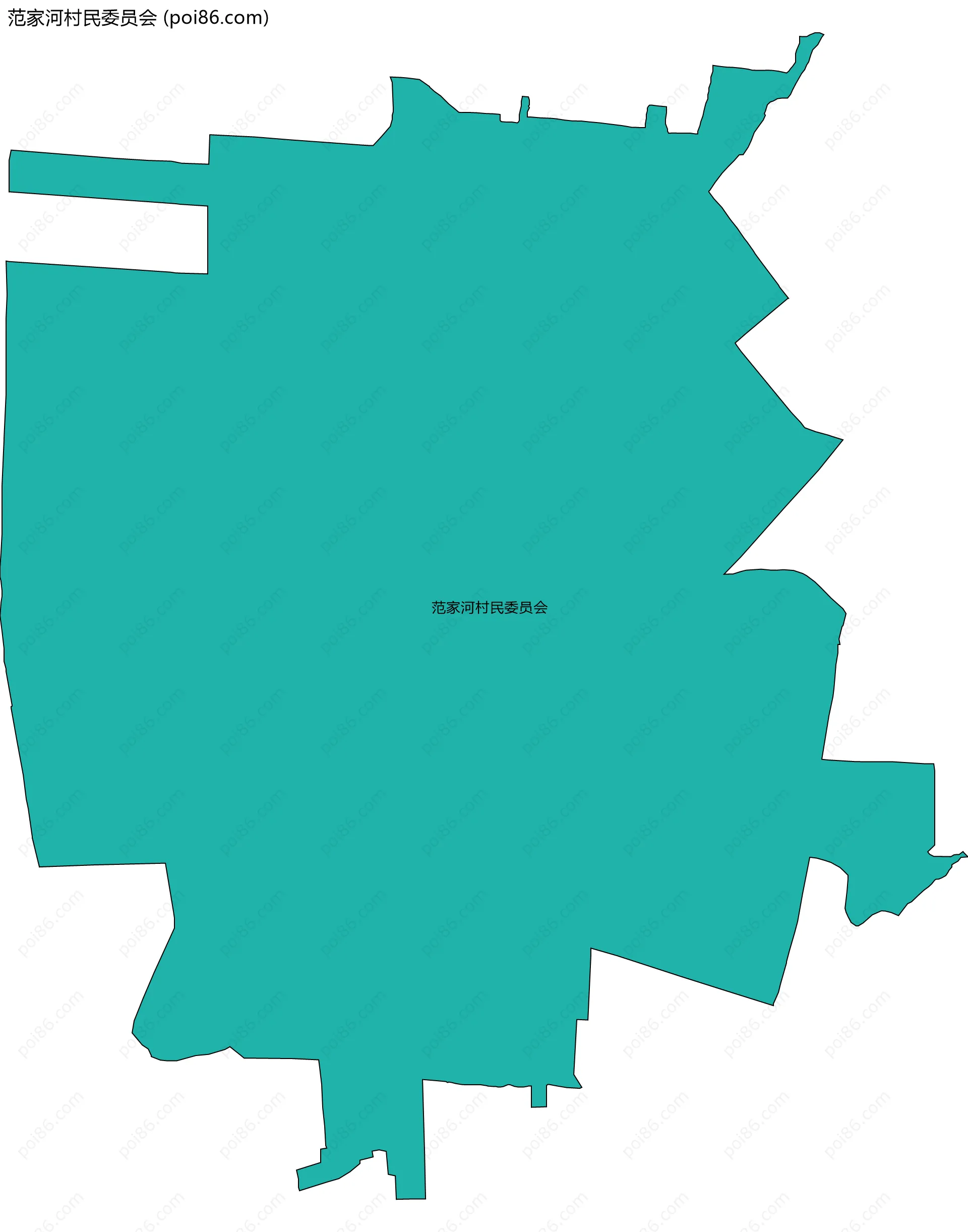 范家河村民委员会边界地图