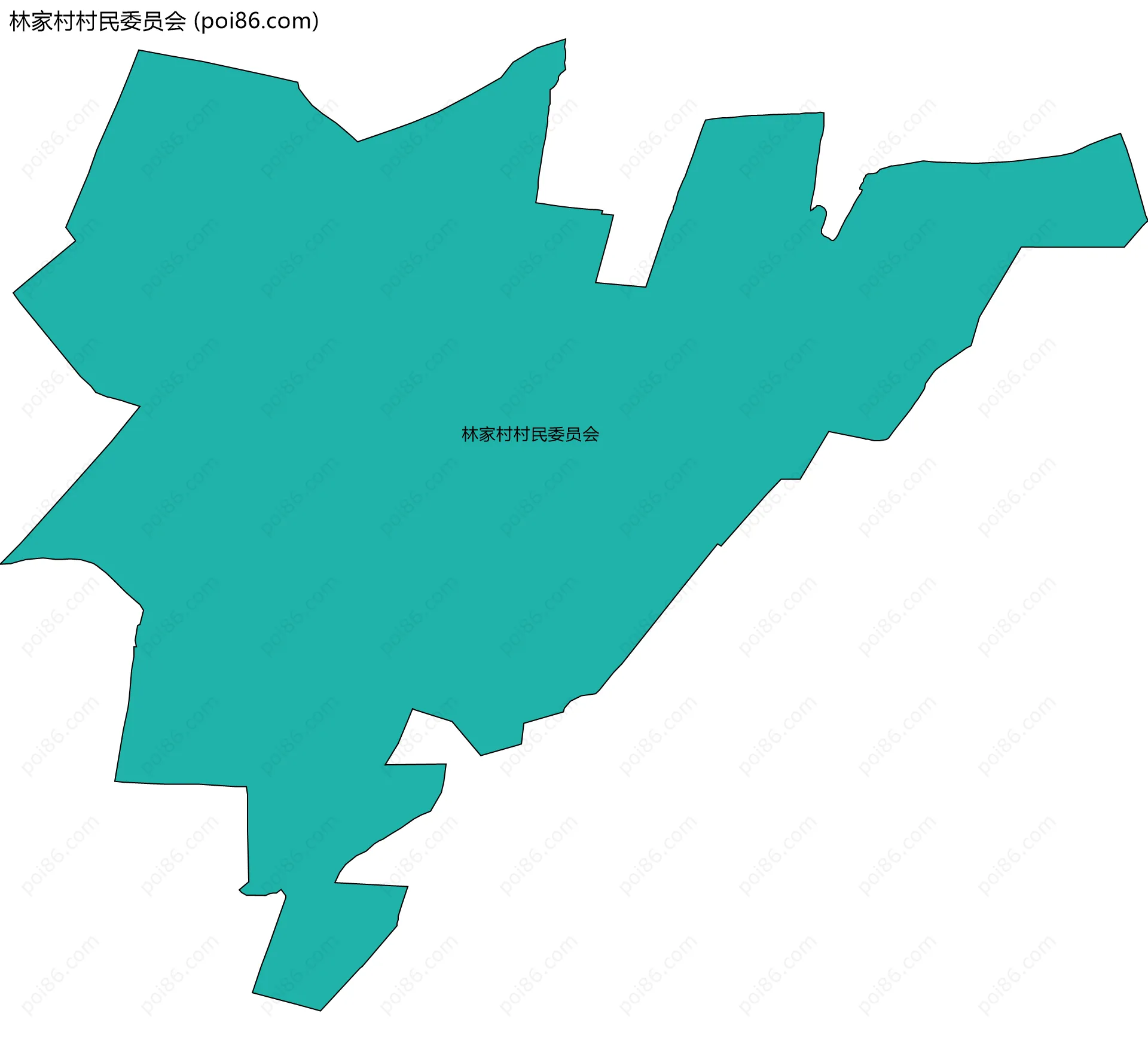 林家村村民委员会边界地图