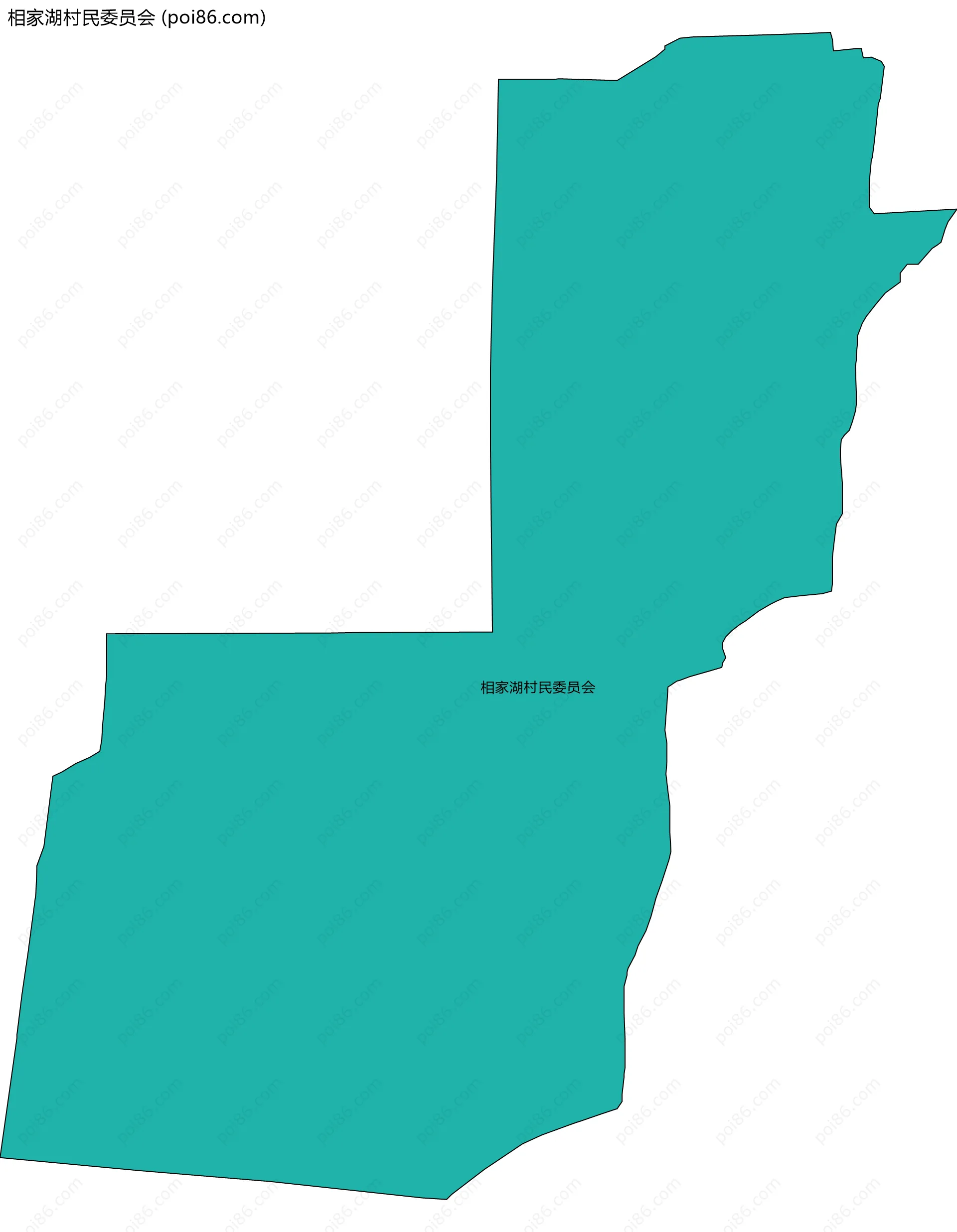 相家湖村民委员会边界地图