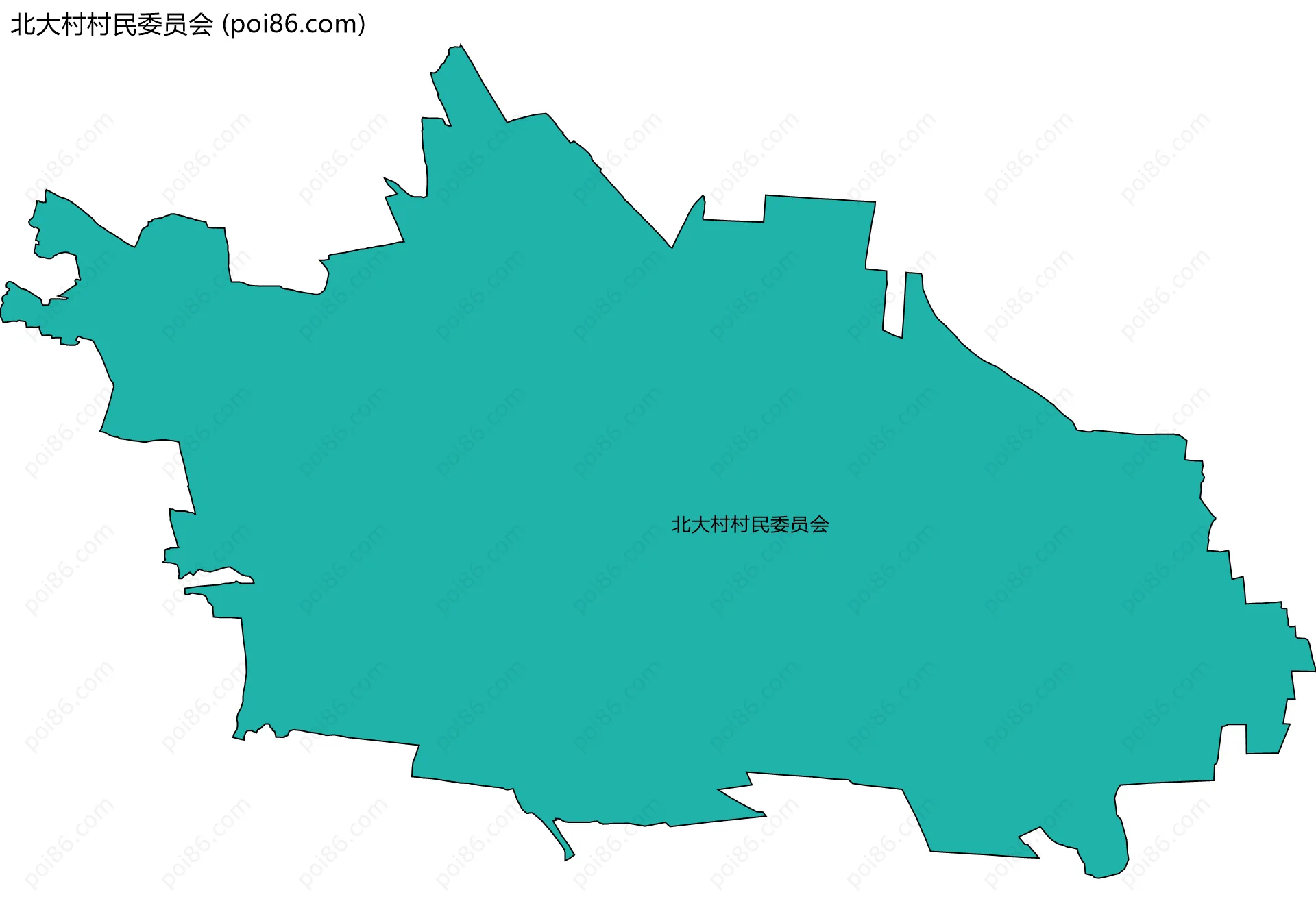 北大村村民委员会边界地图