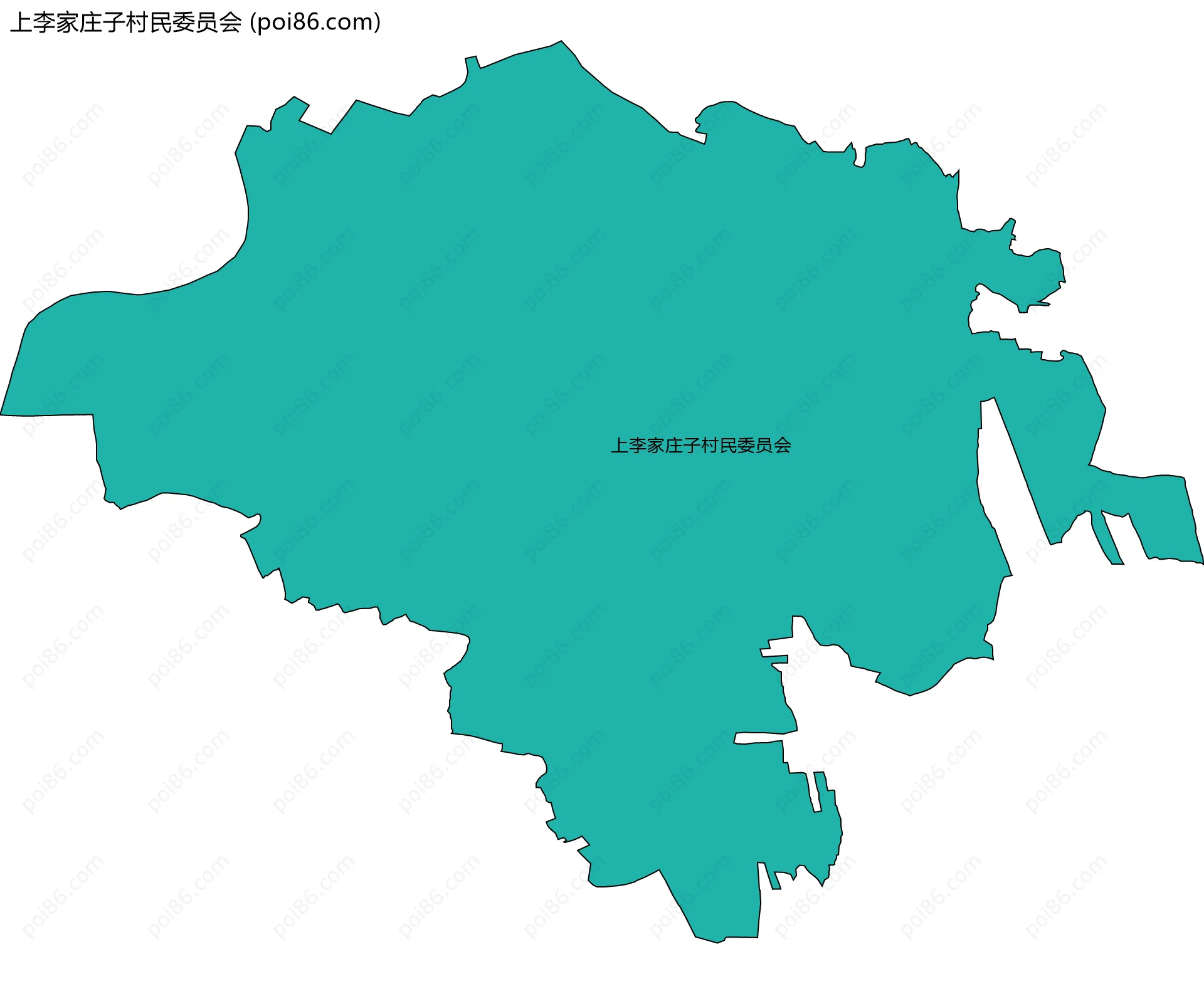 上李家庄子村民委员会边界地图