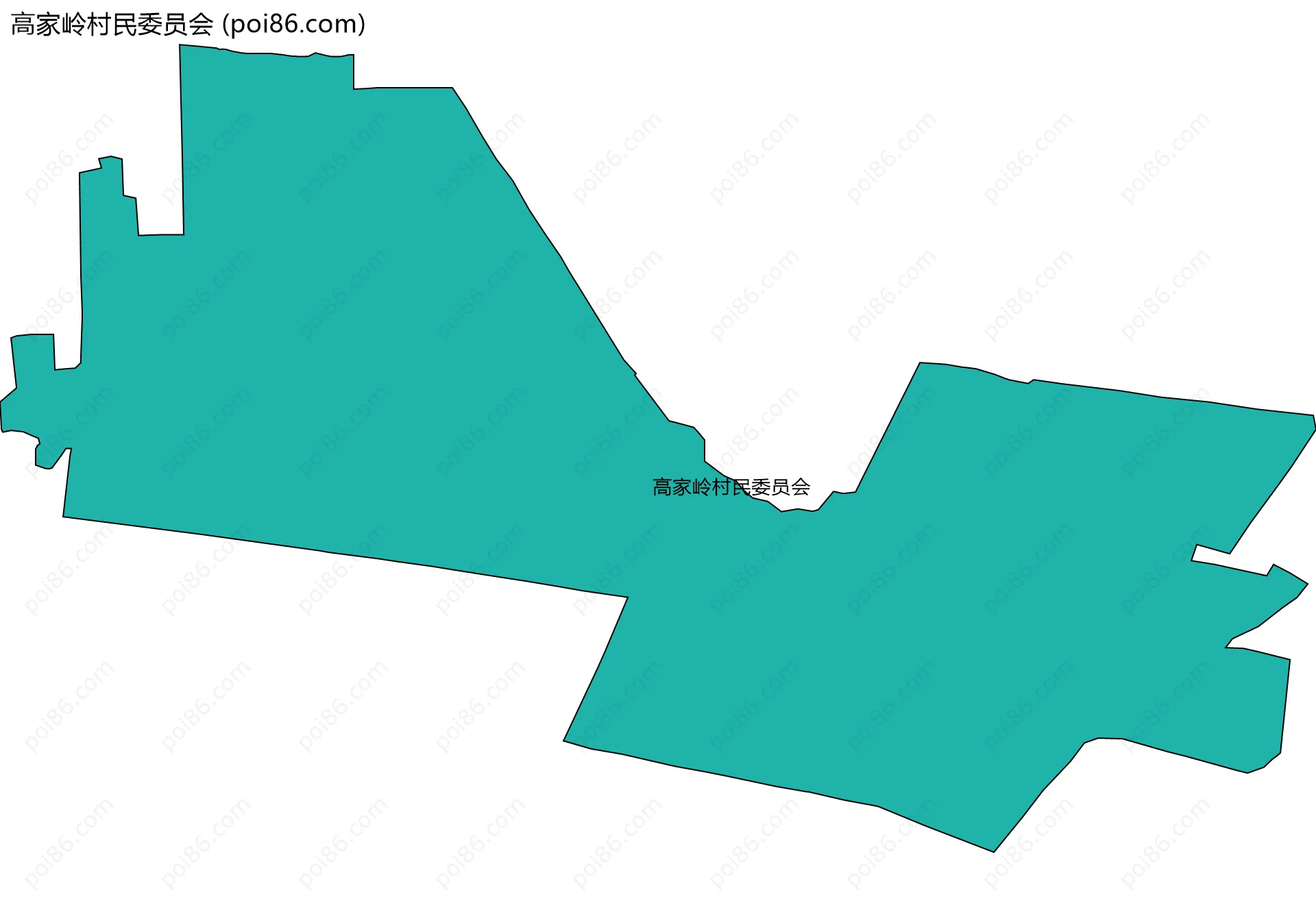 高家岭村民委员会边界地图