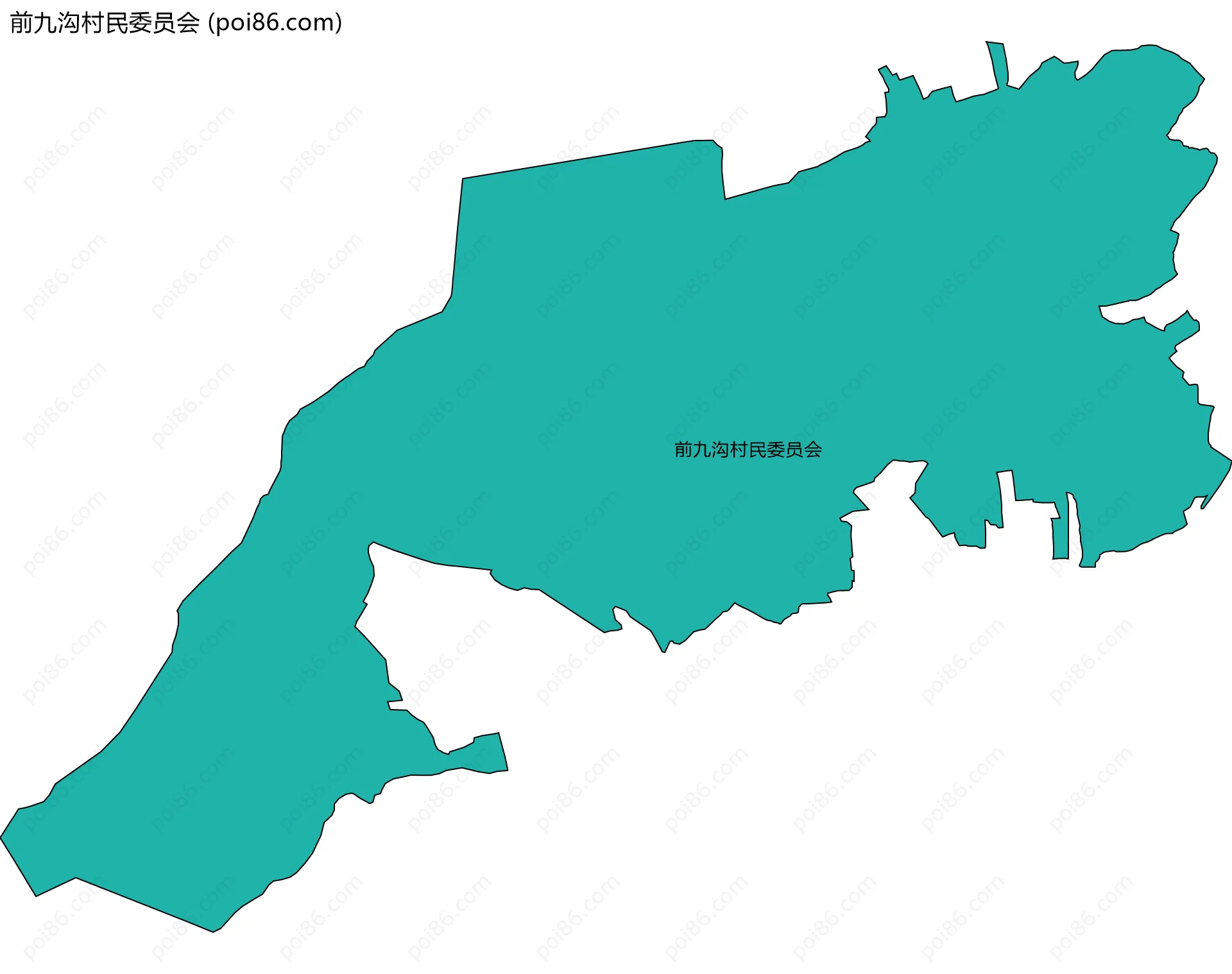 前九沟村民委员会边界地图