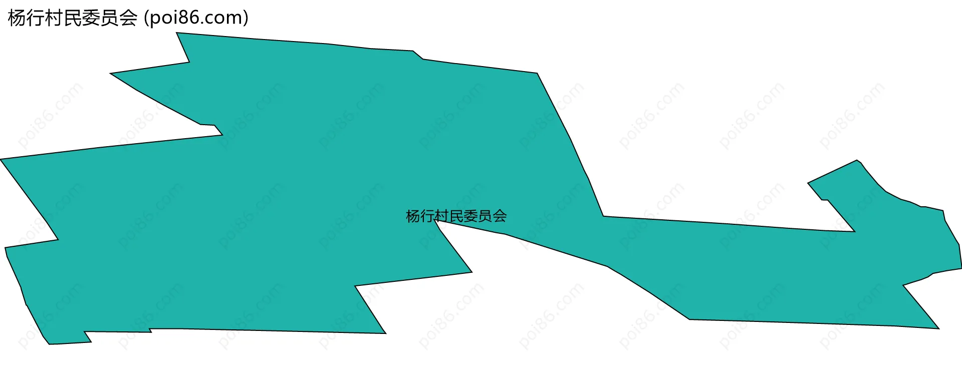 杨行村民委员会边界地图