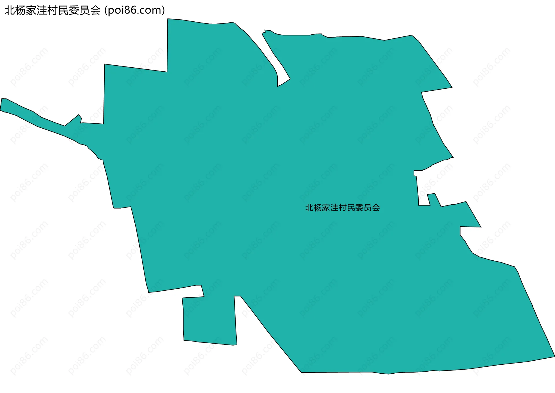 北杨家洼村民委员会边界地图