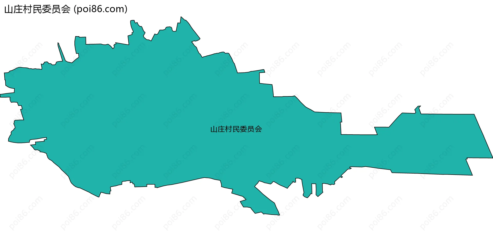 山庄村民委员会边界地图