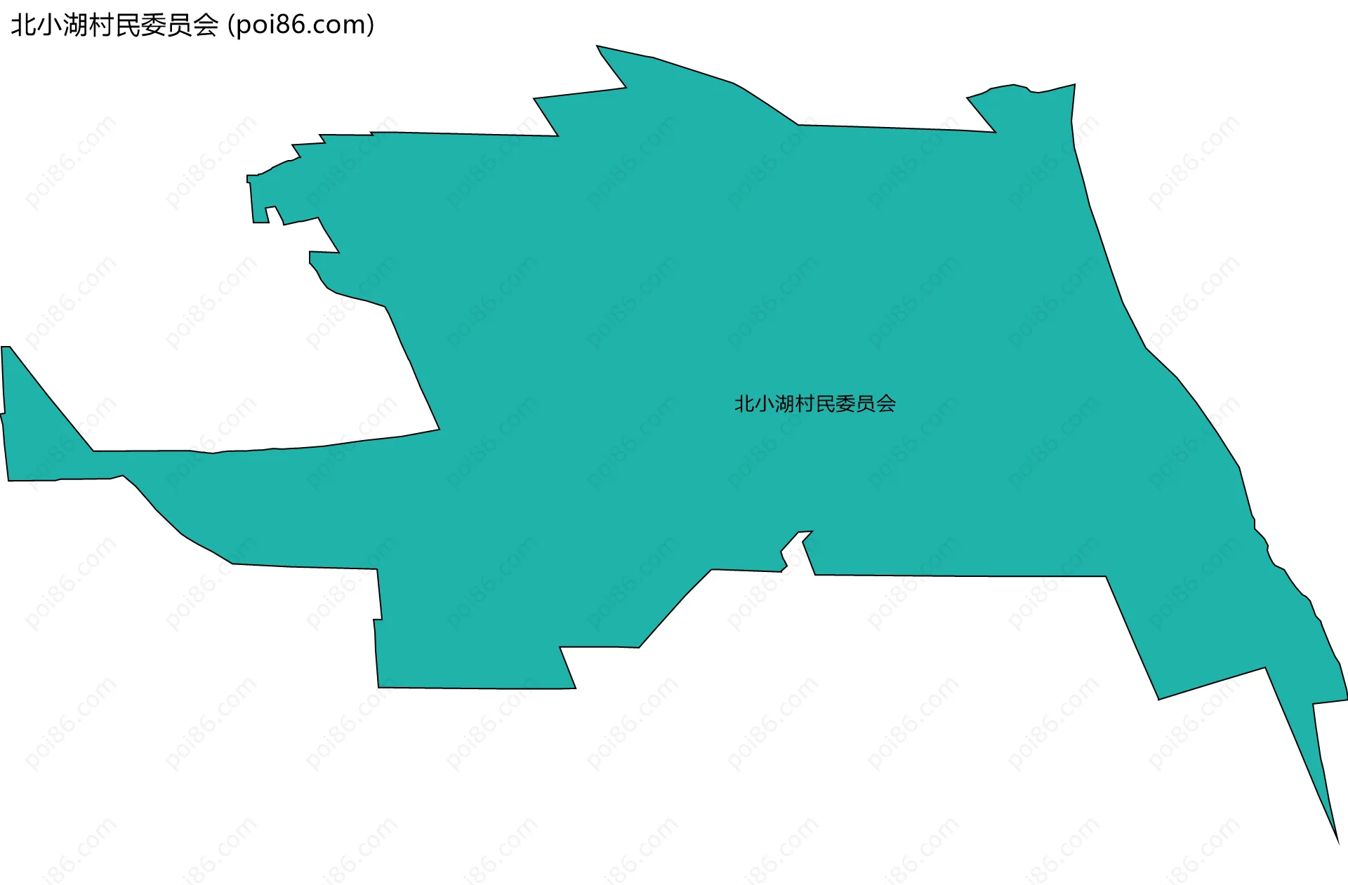 北小湖村民委员会边界地图