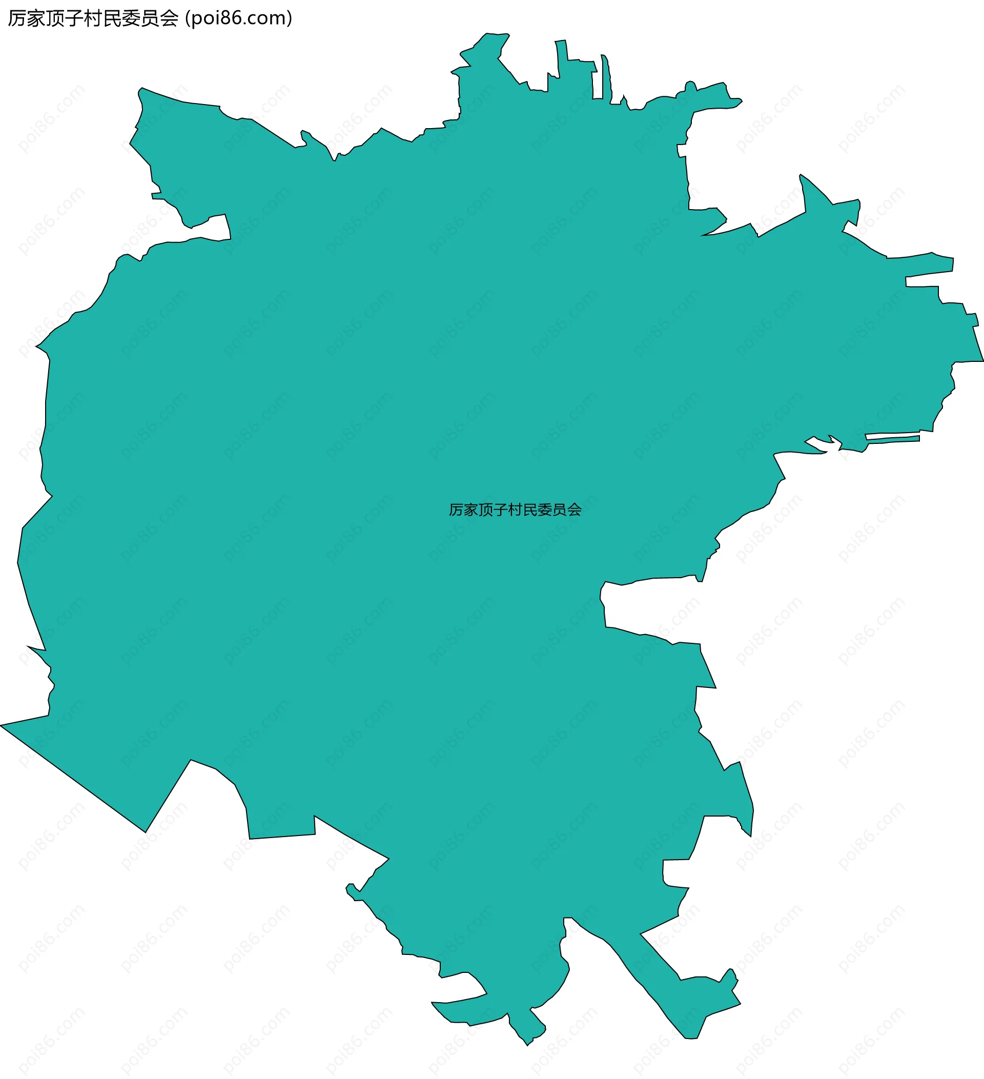 厉家顶子村民委员会边界地图