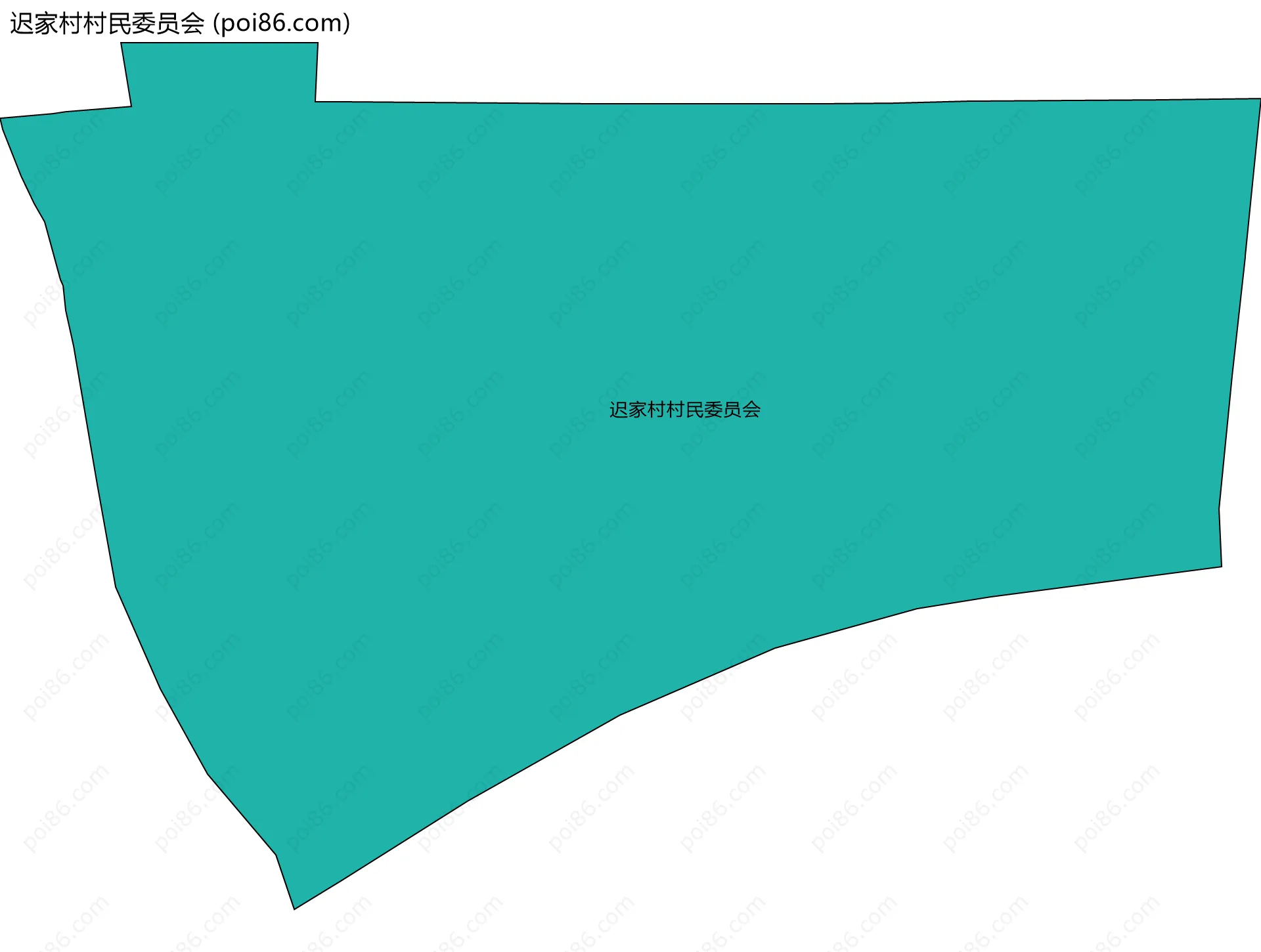 迟家村村民委员会边界地图
