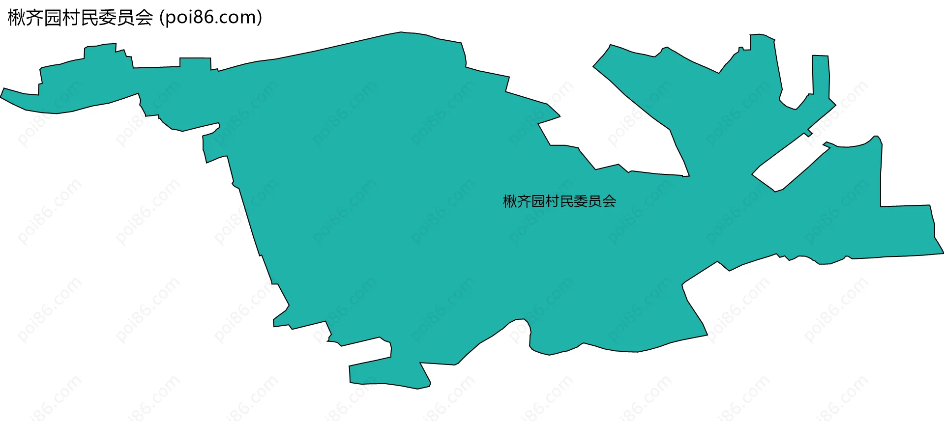 楸齐园村民委员会边界地图