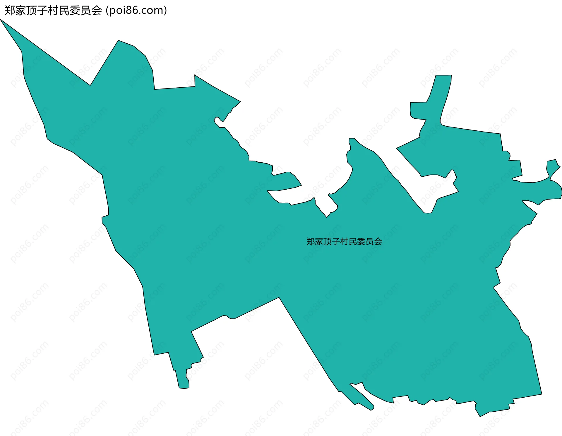 郑家顶子村民委员会边界地图