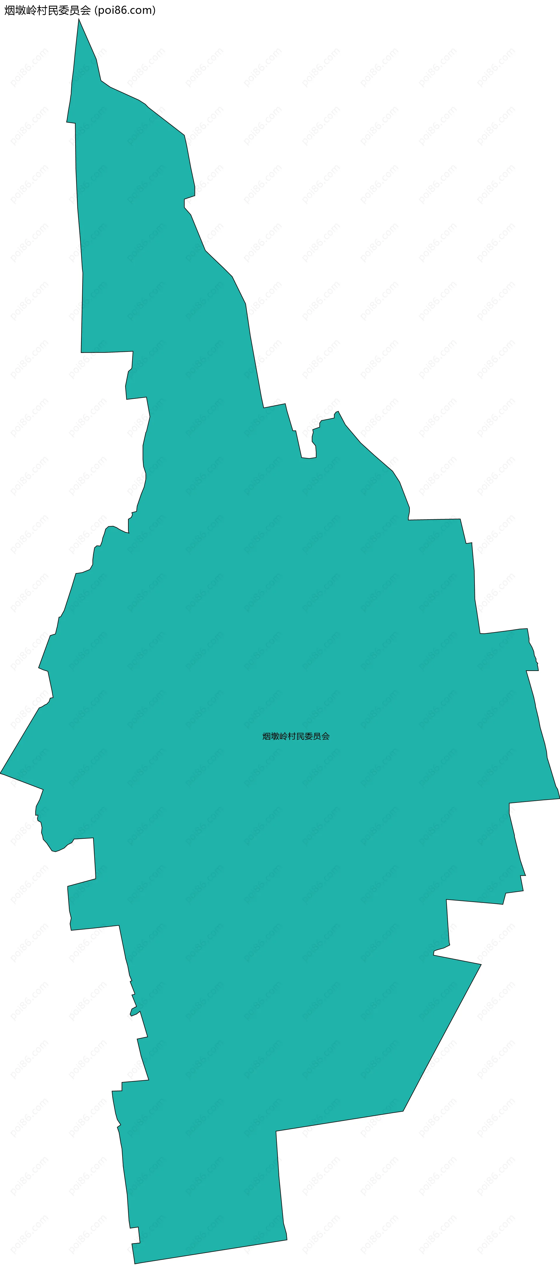 烟墩岭村民委员会边界地图