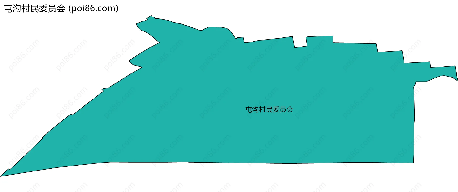 屯沟村民委员会边界地图