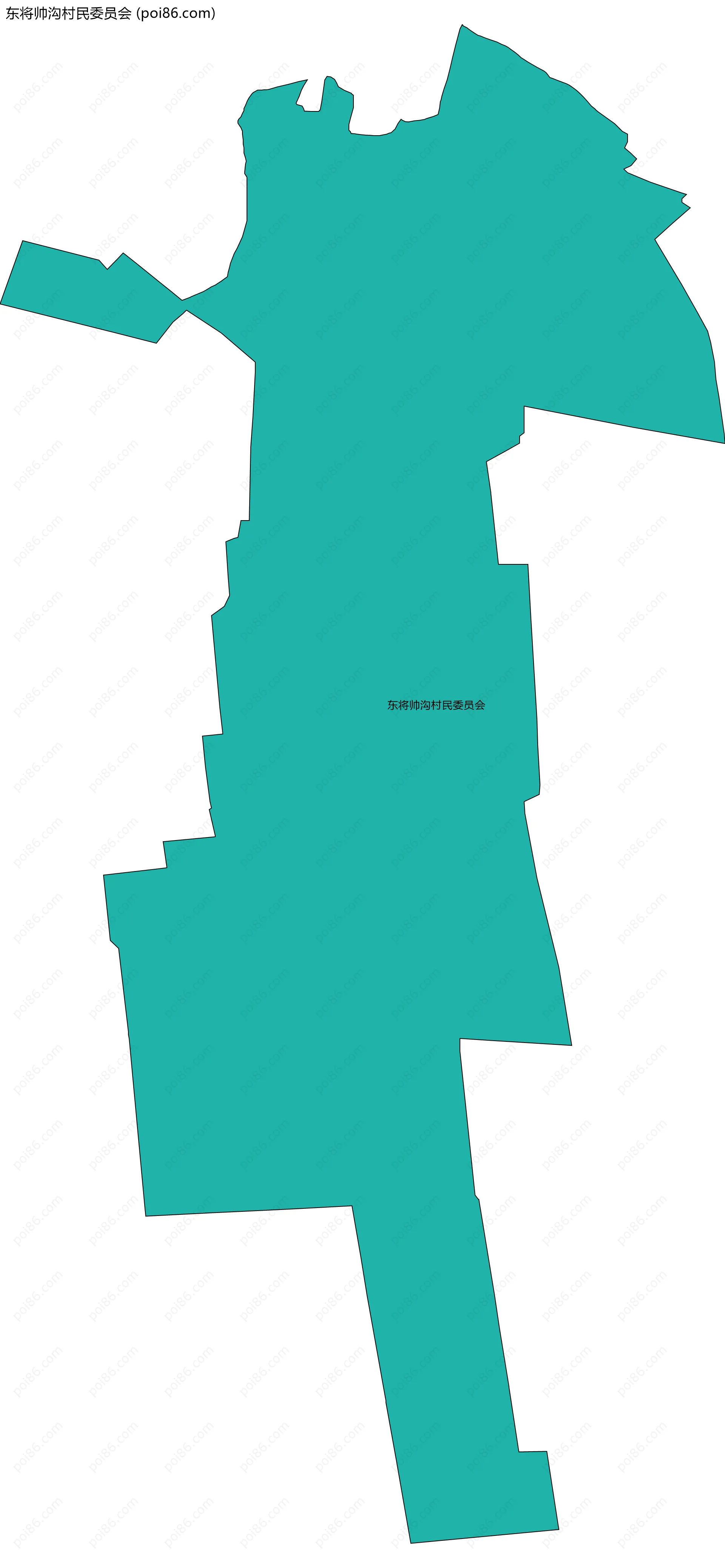 东将帅沟村民委员会边界地图