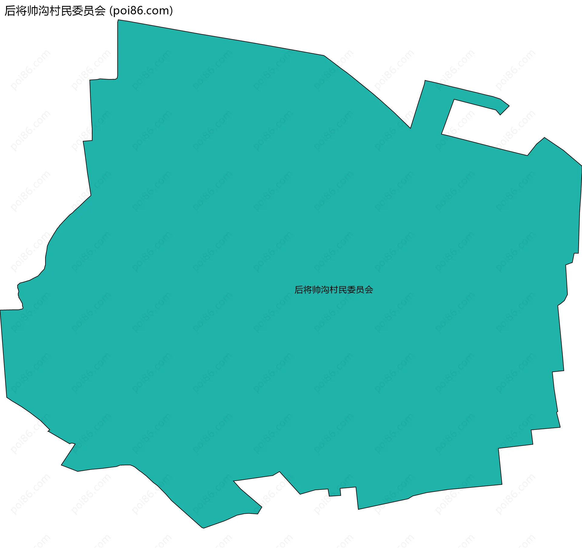 后将帅沟村民委员会边界地图
