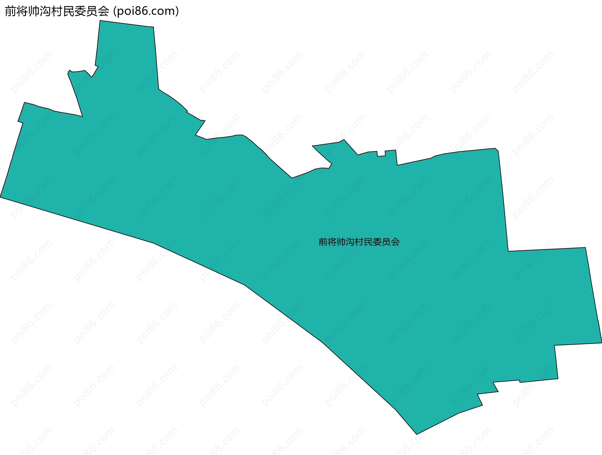 前将帅沟村民委员会边界地图