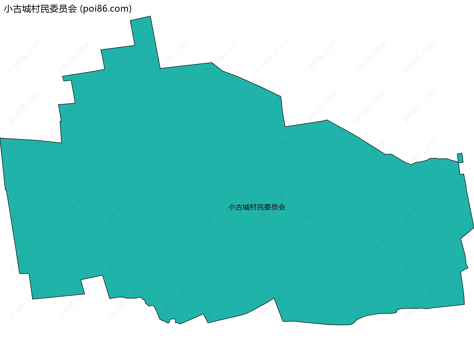 小古城村民委员会边界地图