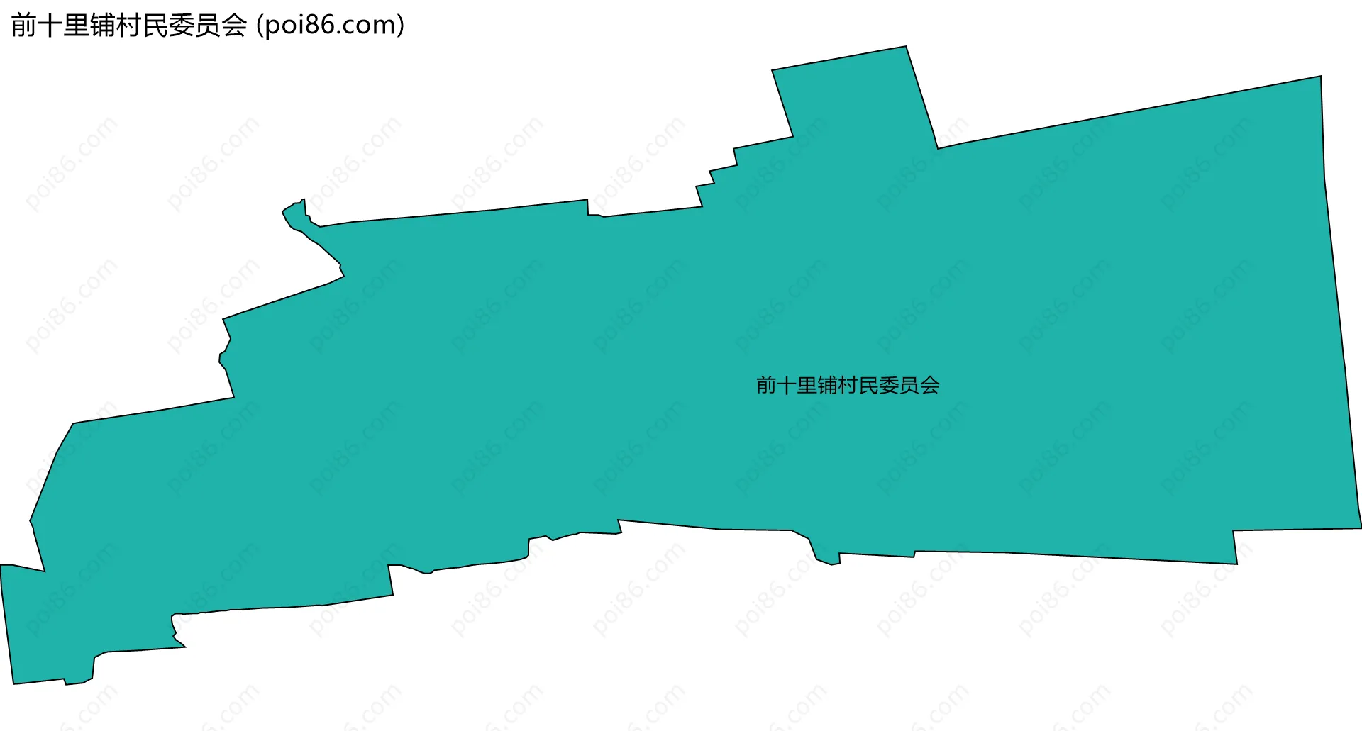 前十里铺村民委员会边界地图