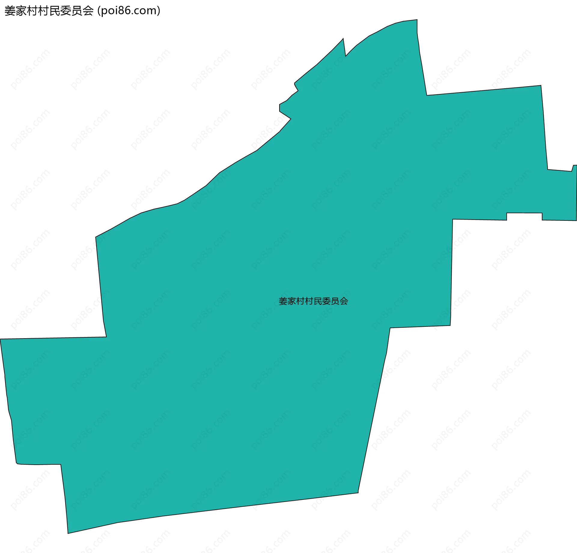 姜家村村民委员会边界地图