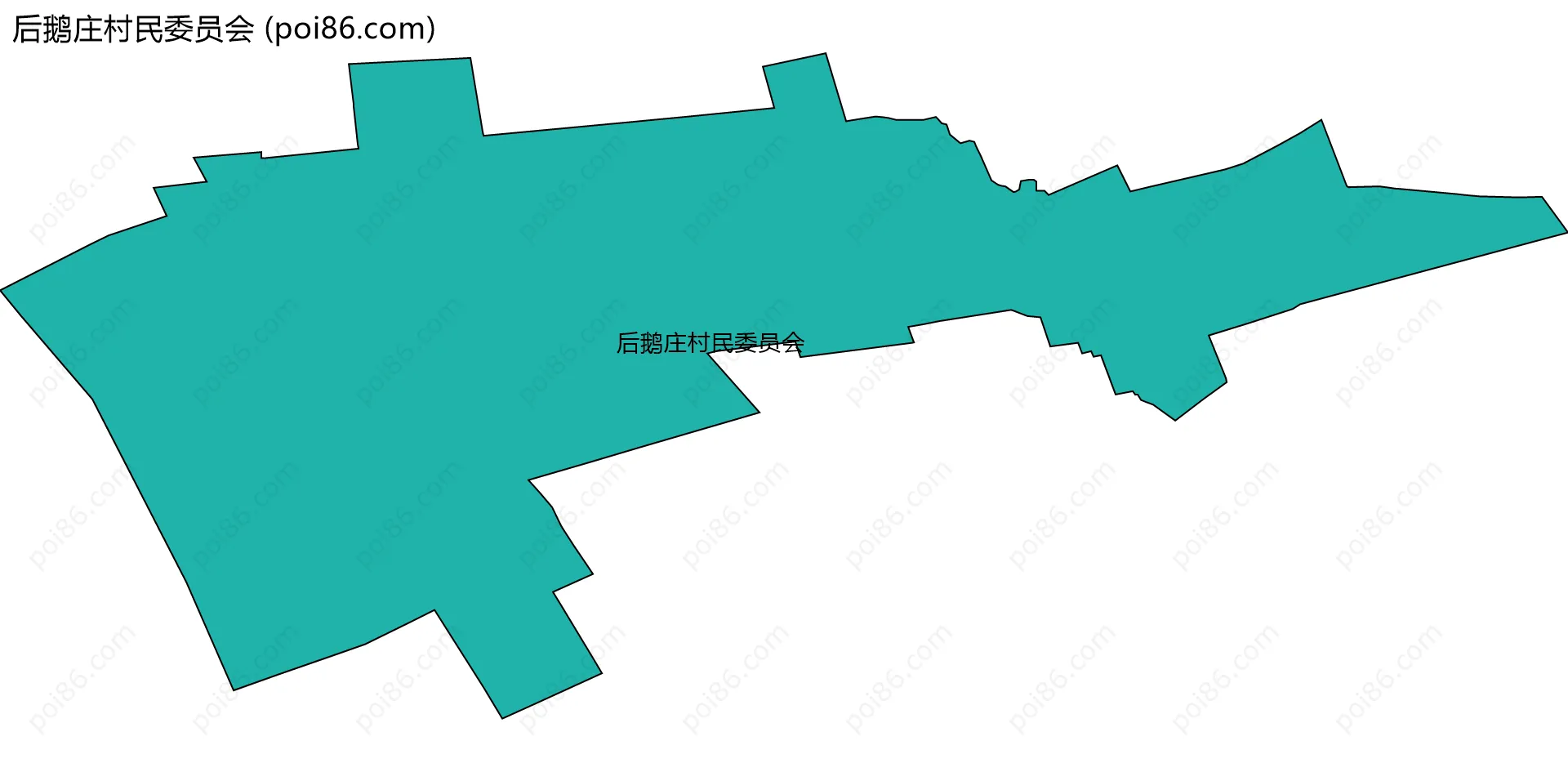 后鹅庄村民委员会边界地图