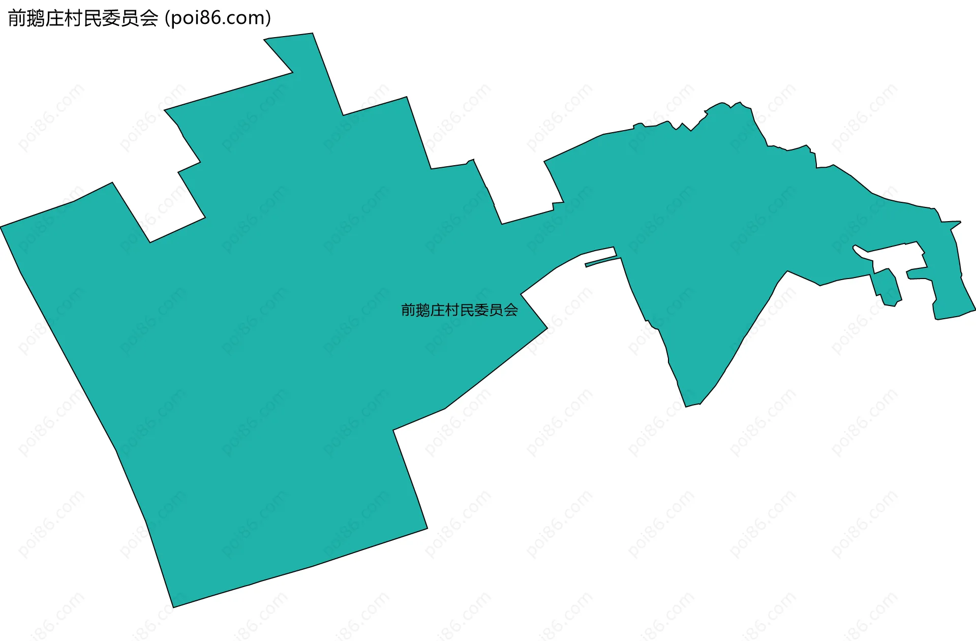 前鹅庄村民委员会边界地图