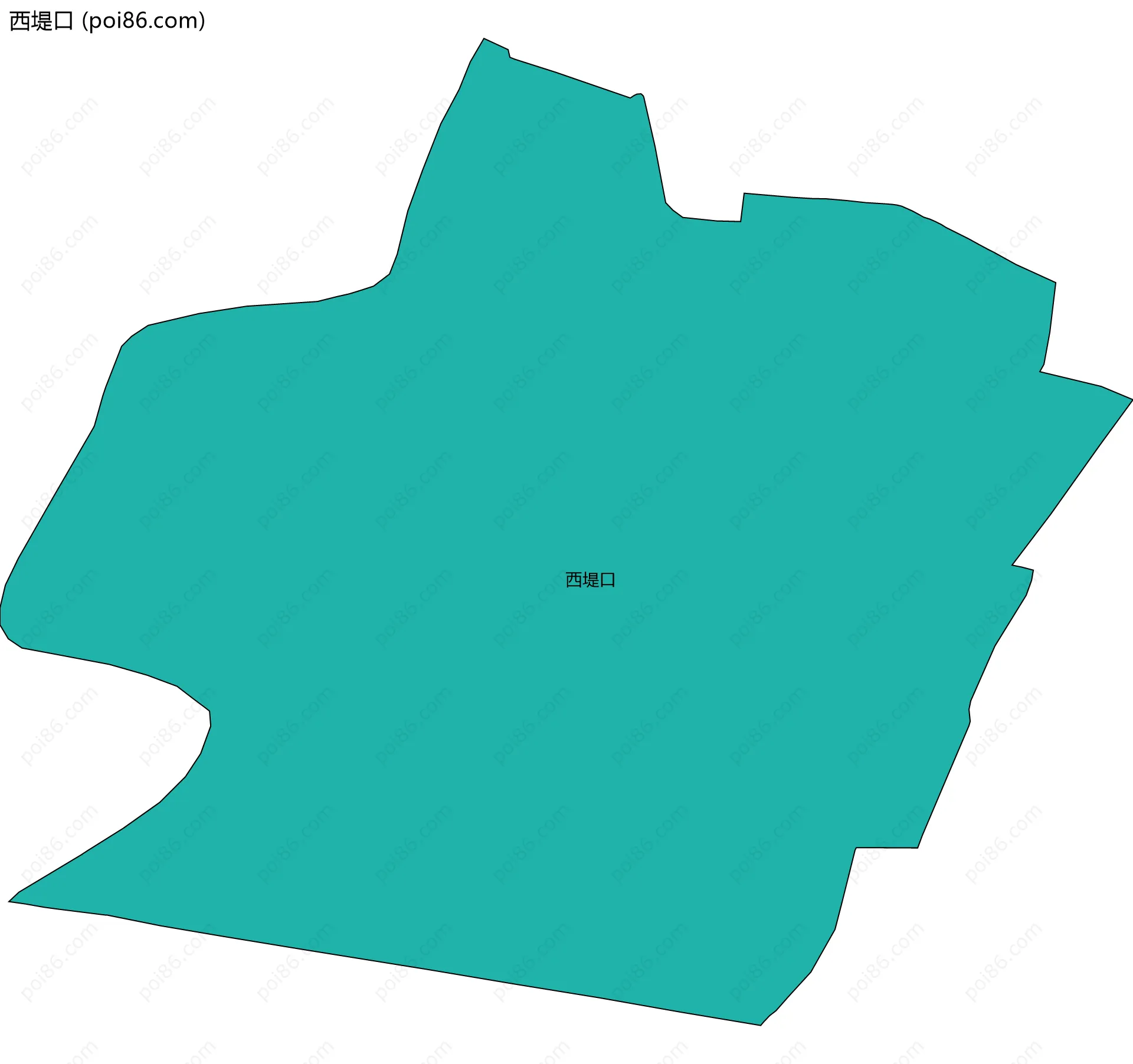 西堤口边界地图