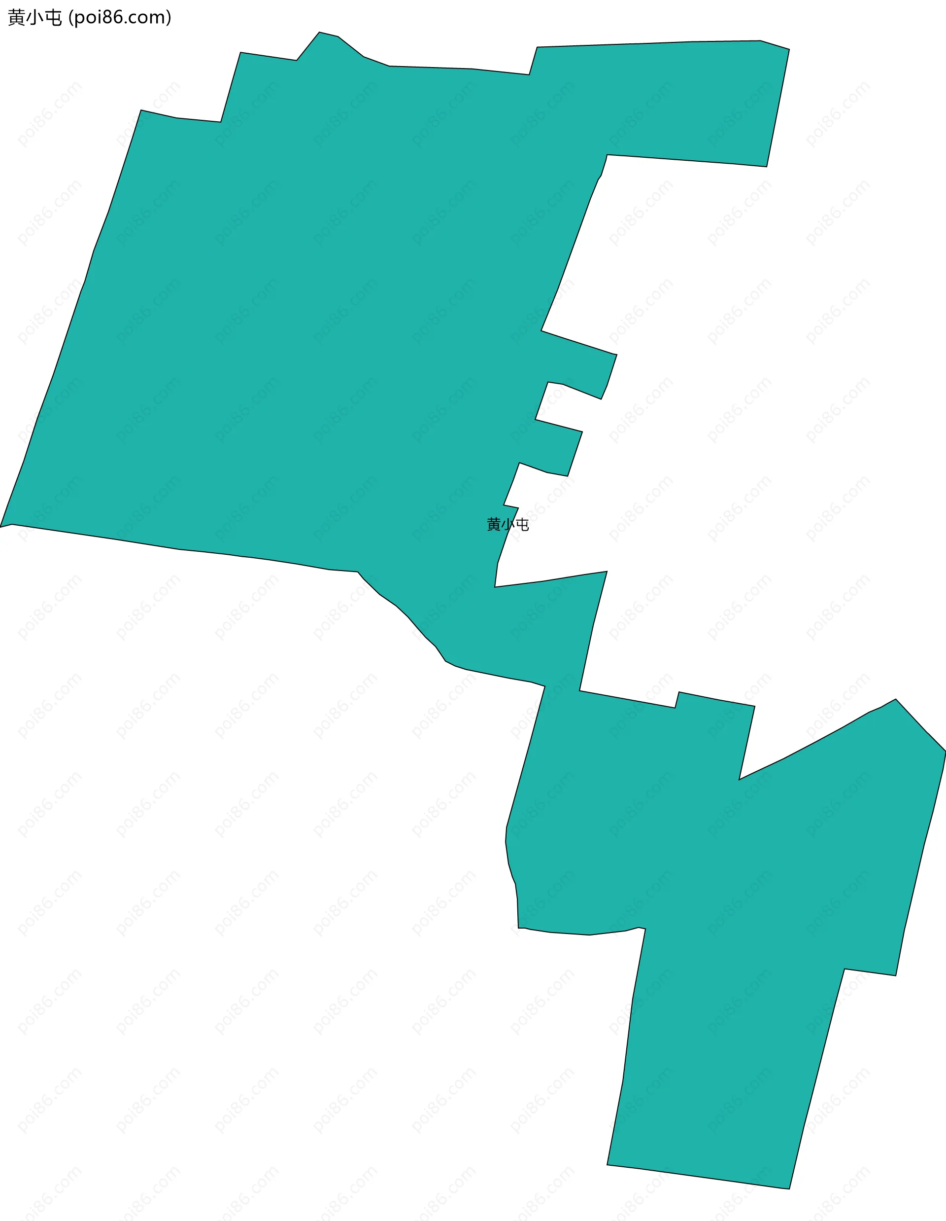 黄小屯边界地图