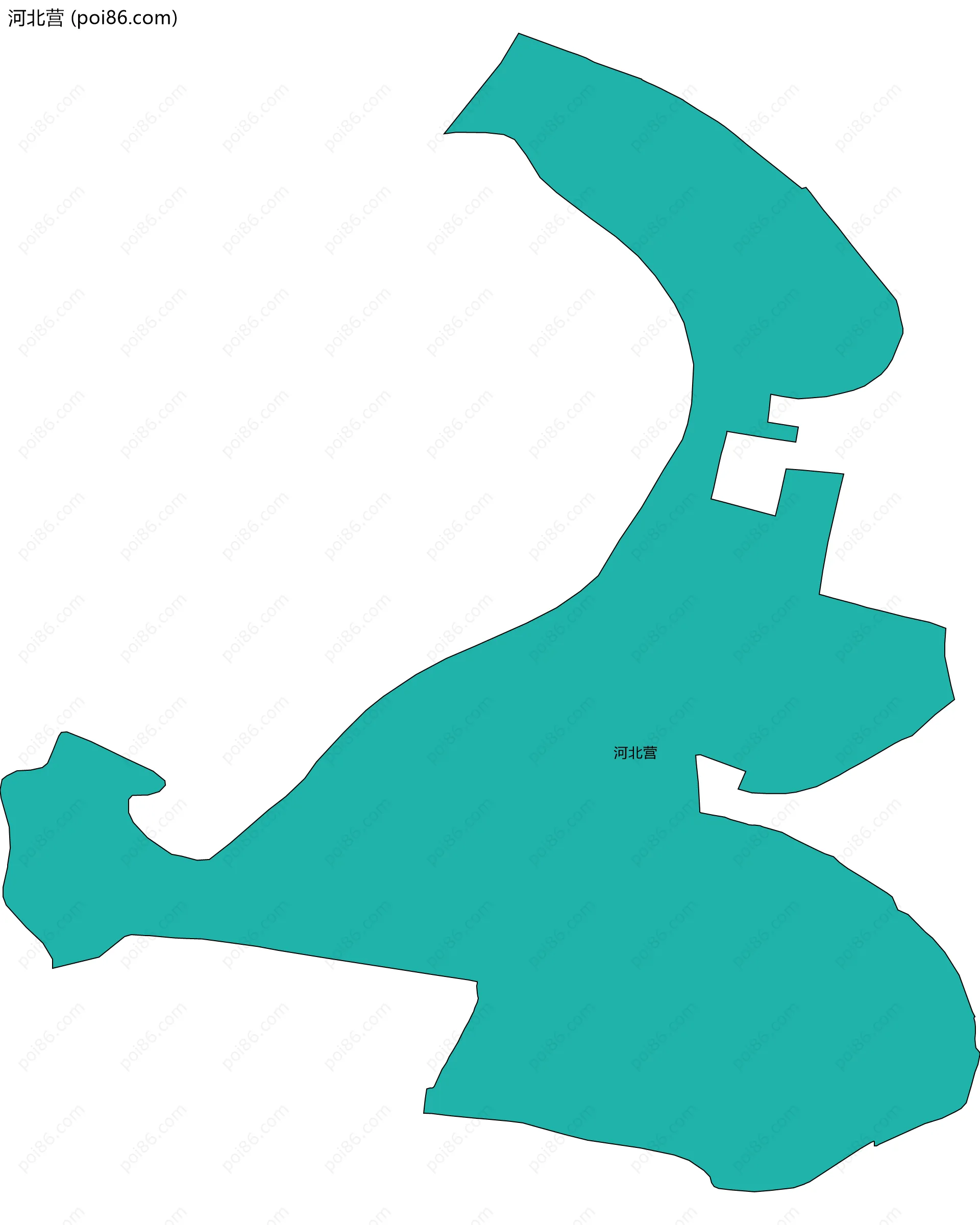 河北营边界地图