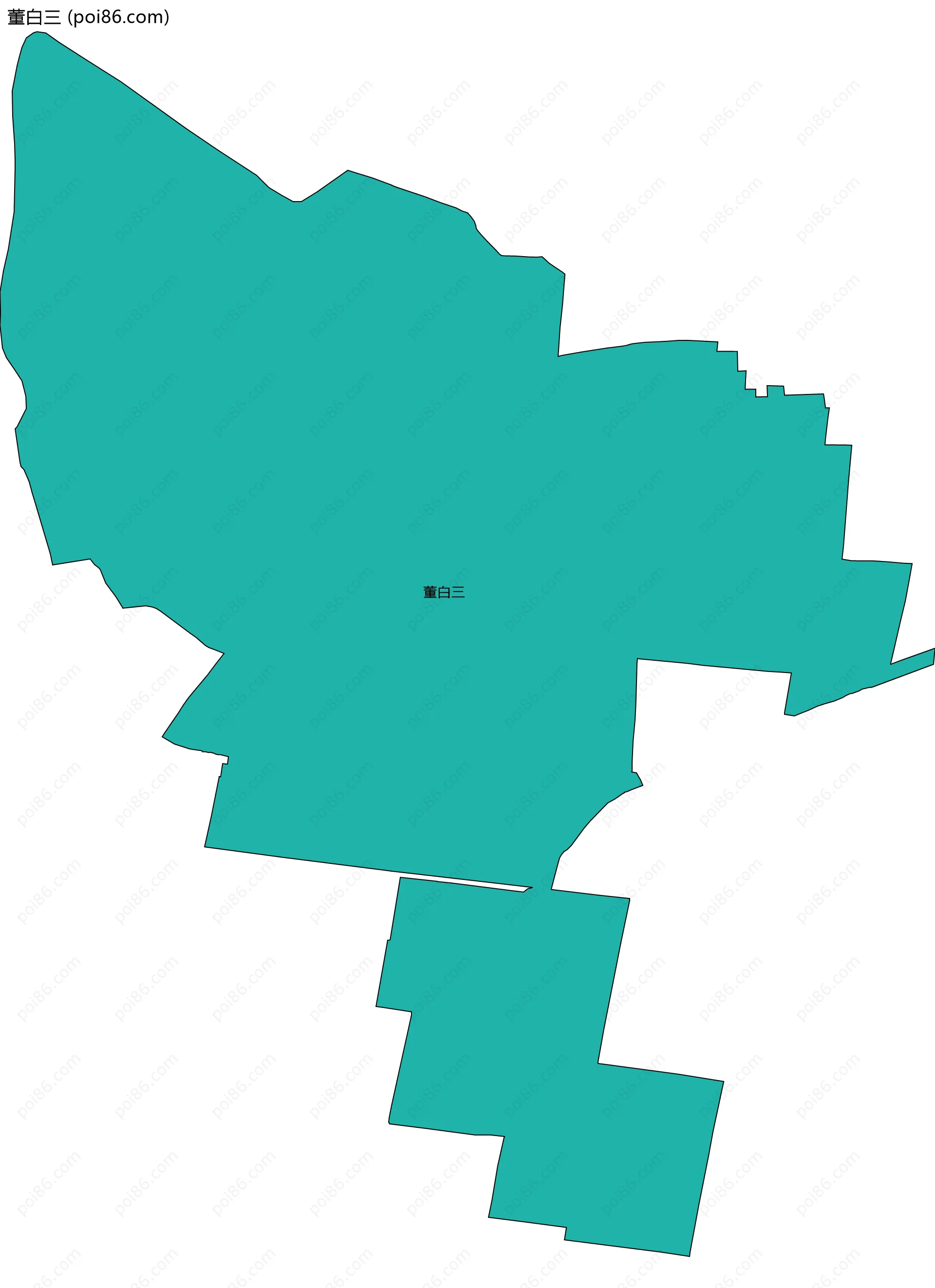 董白三边界地图