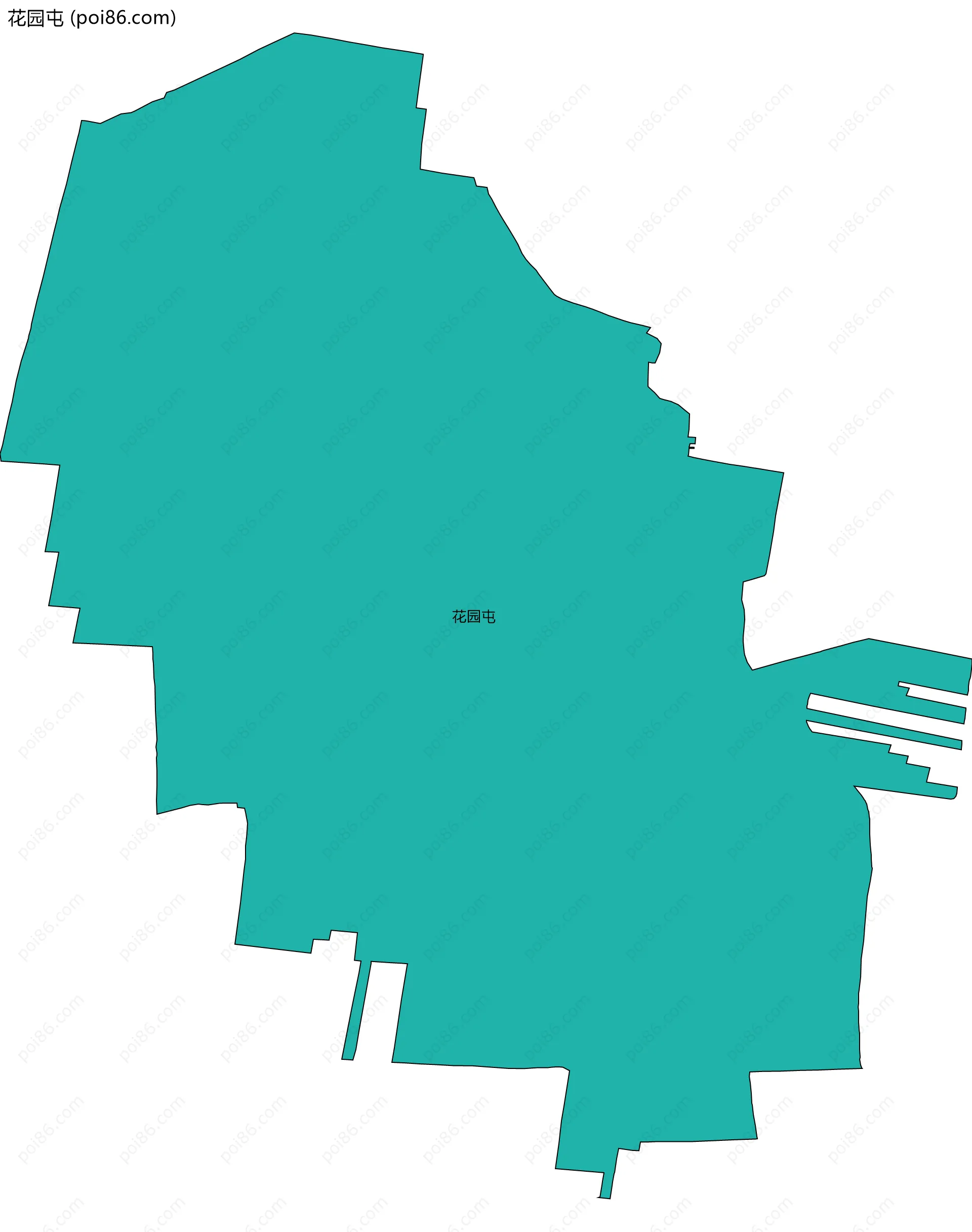 花园屯边界地图