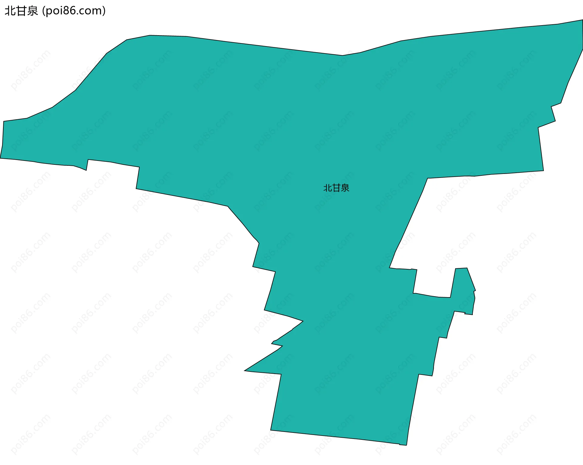 北甘泉边界地图