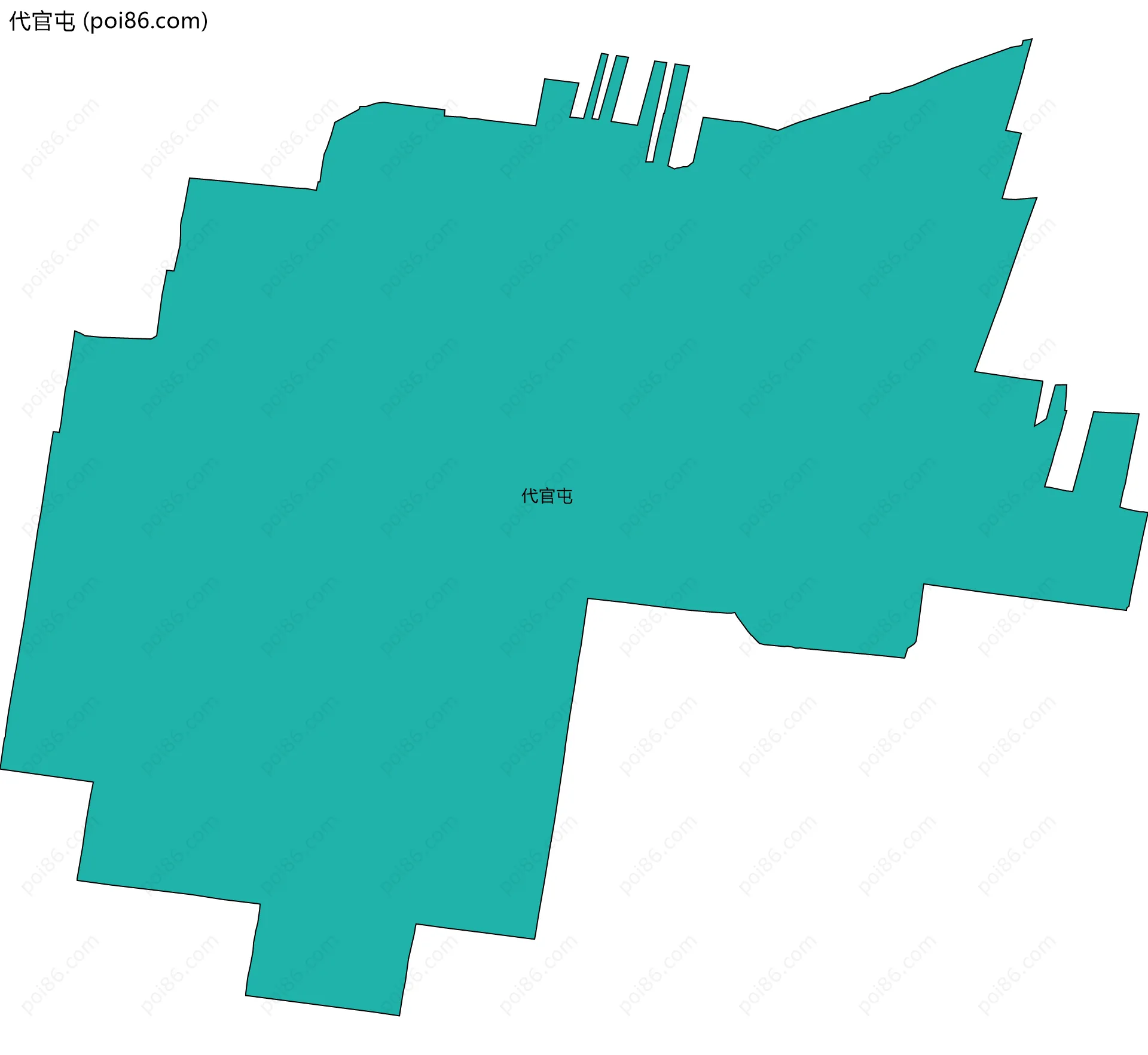 代官屯边界地图