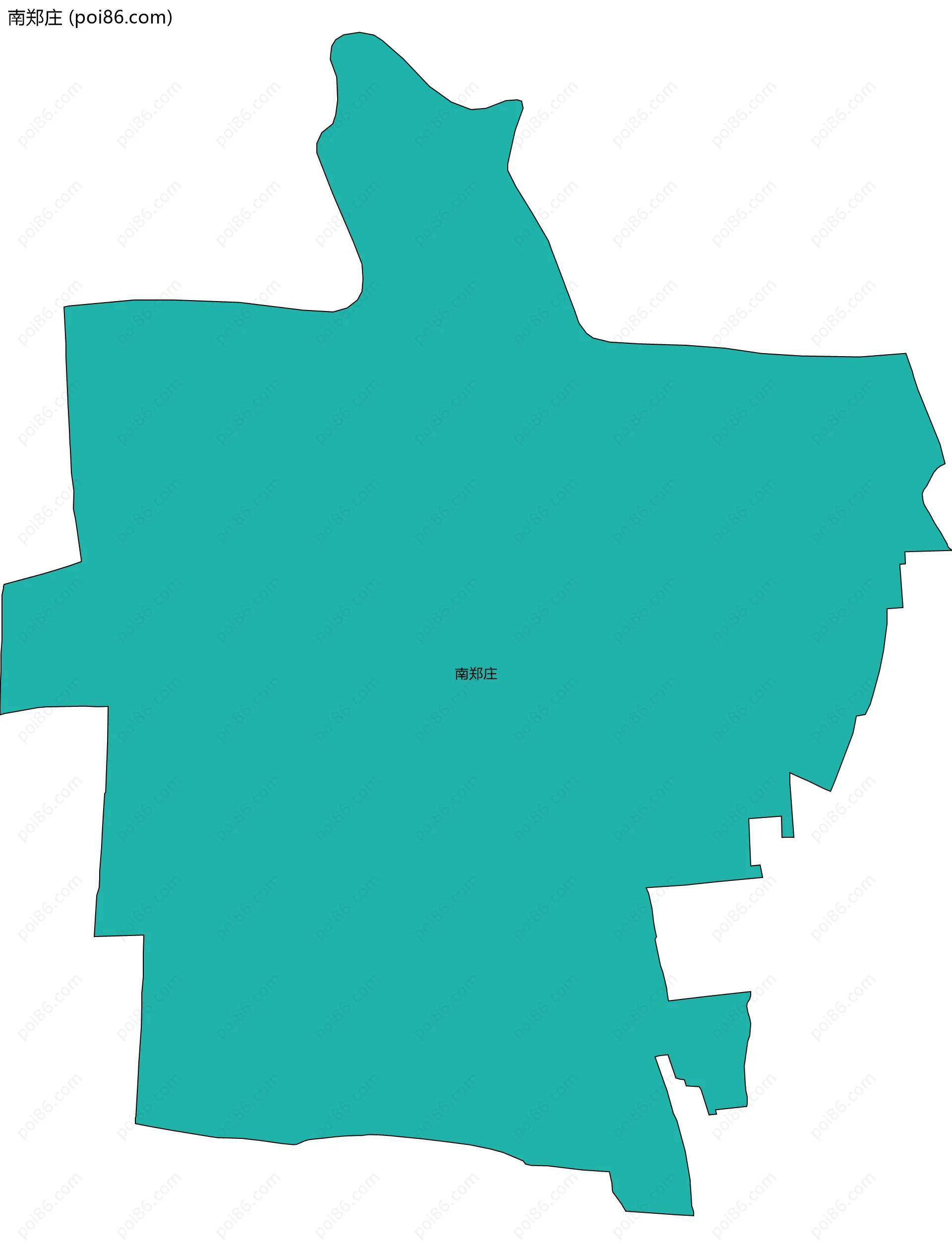 南郑庄边界地图