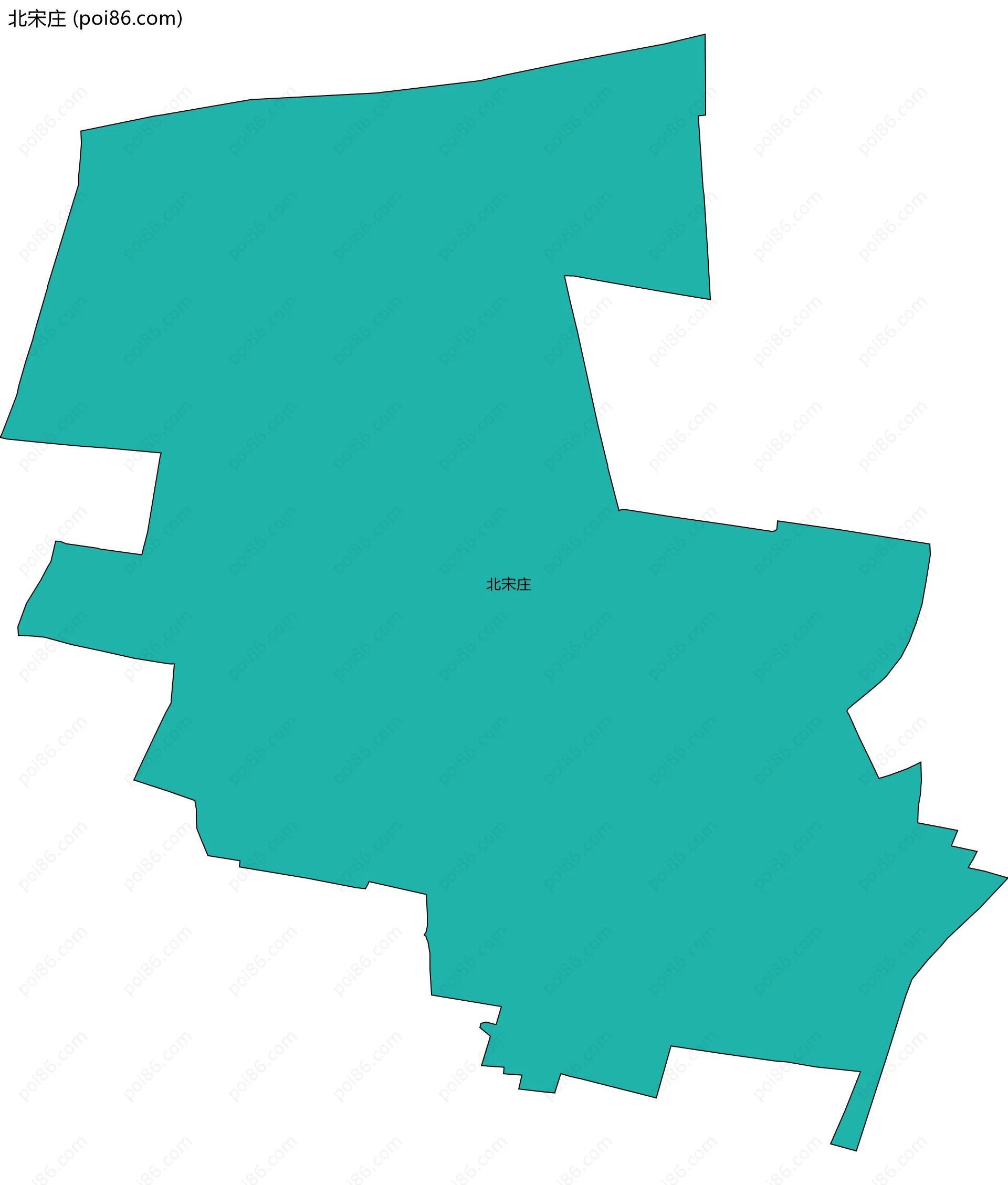 北宋庄边界地图