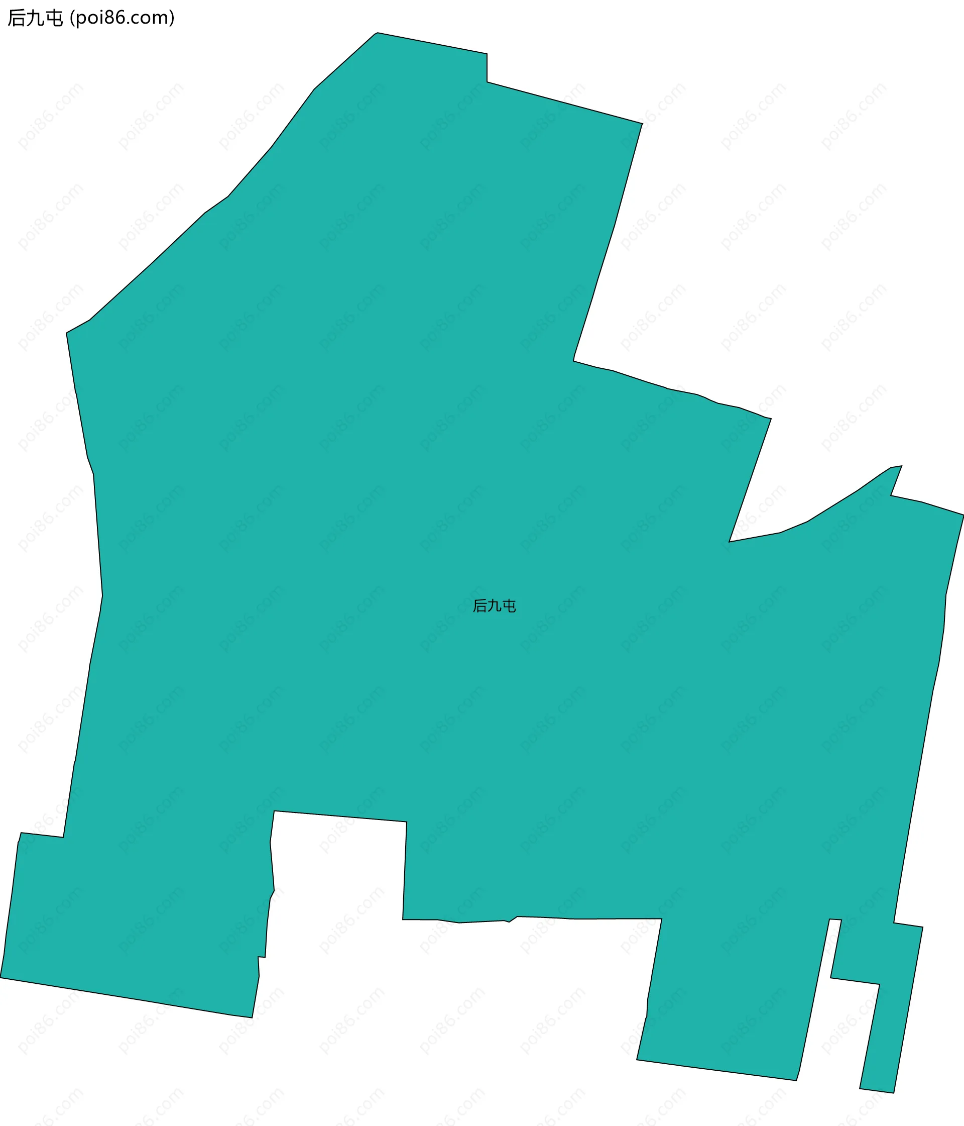 后九屯边界地图