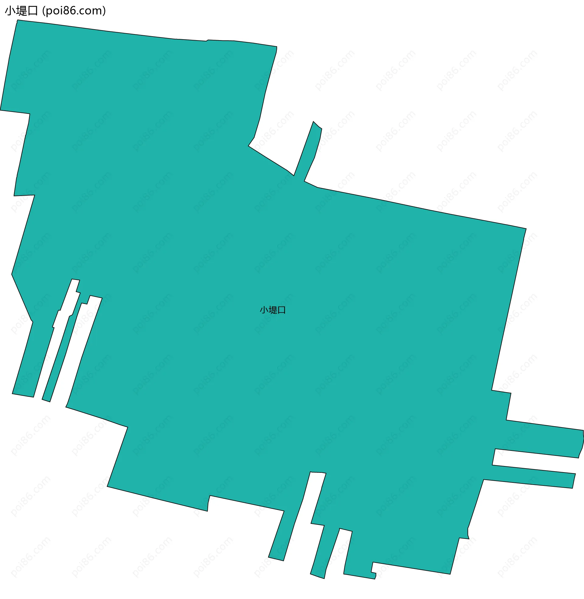 小堤口边界地图