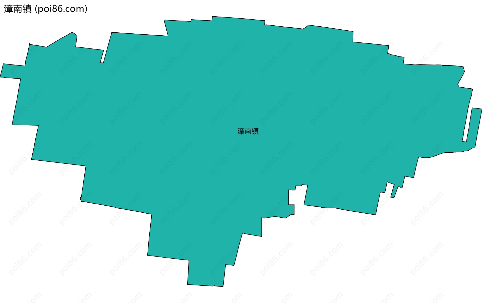 漳南镇边界地图