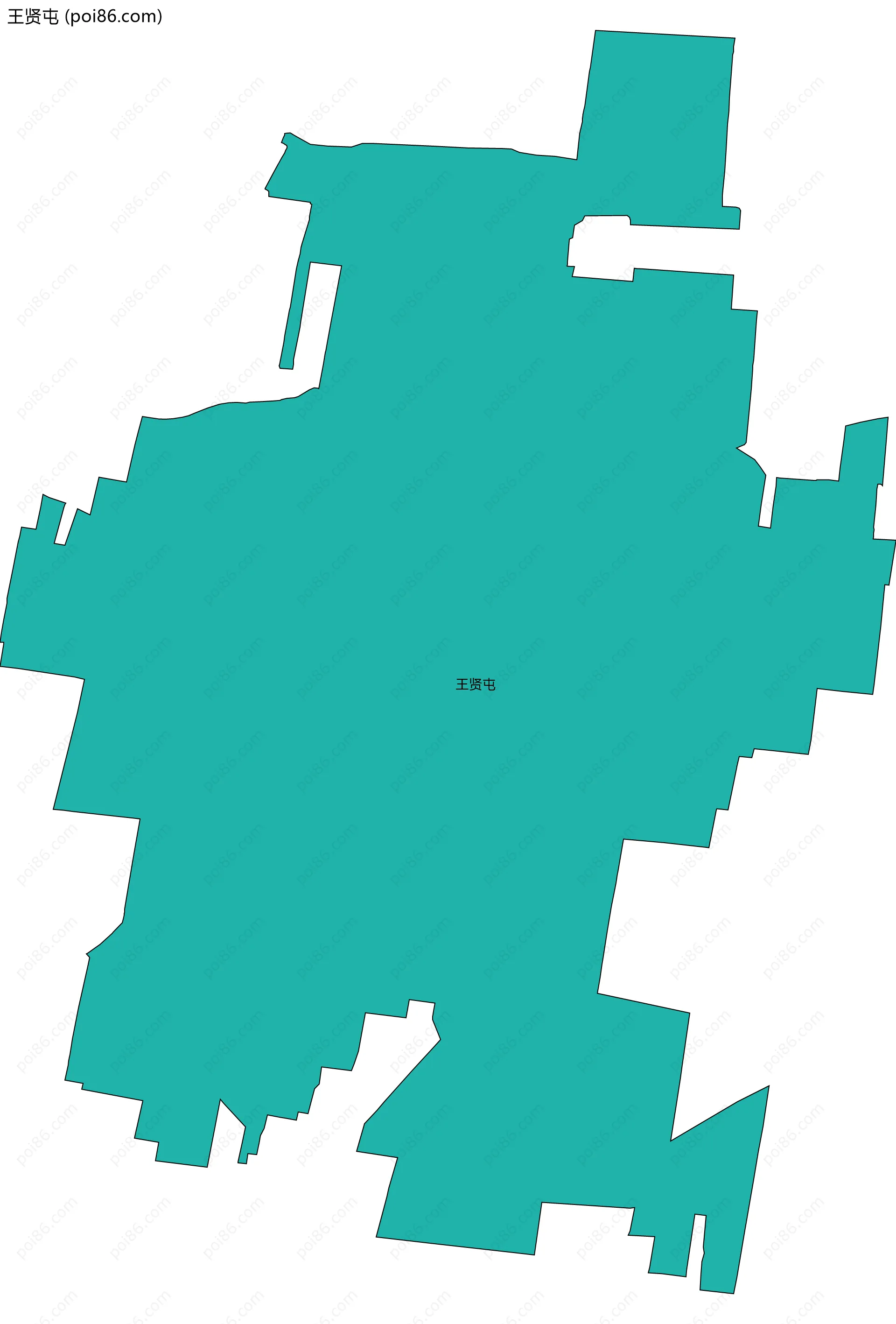 王贤屯边界地图