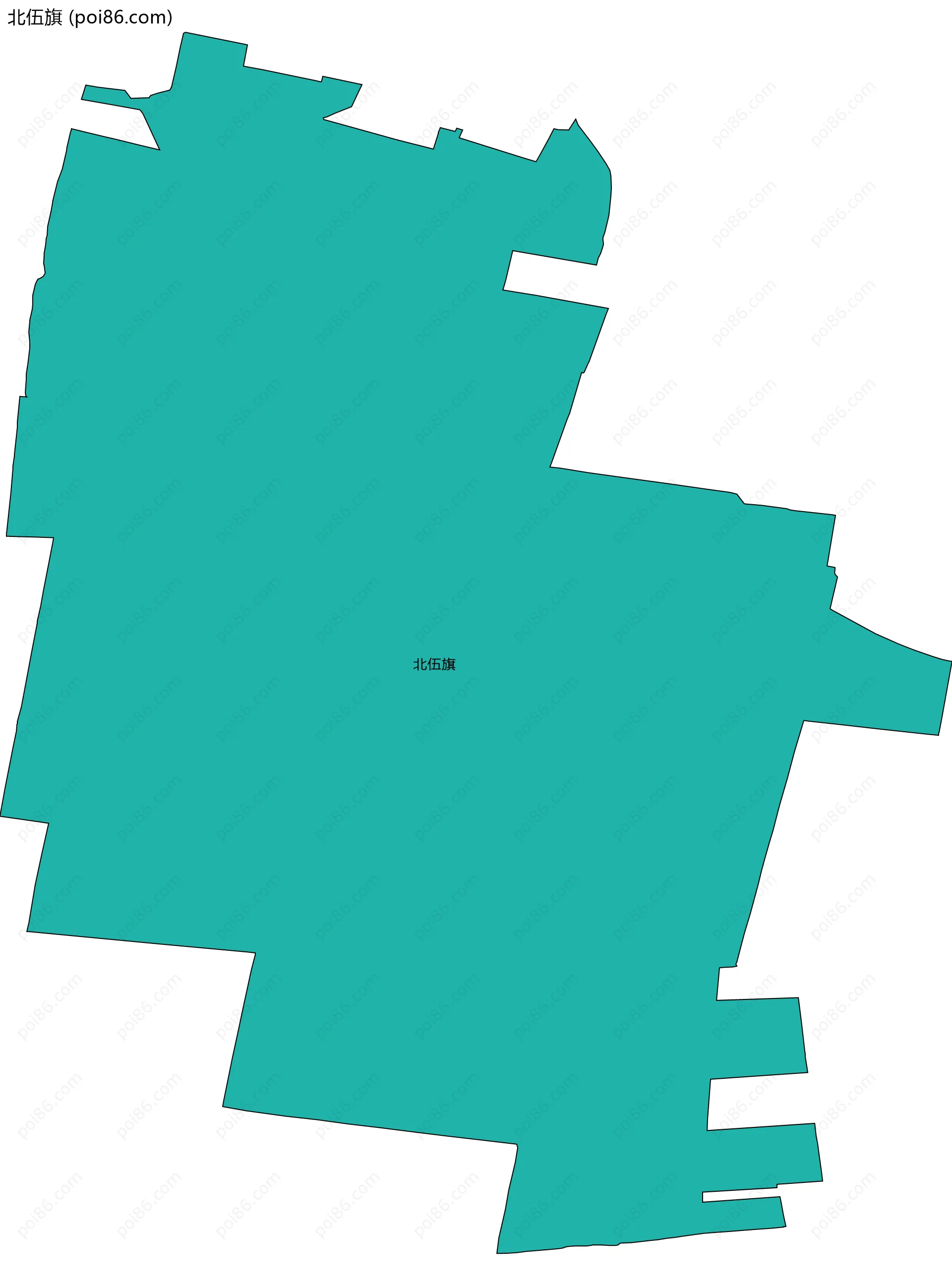 北伍旗边界地图