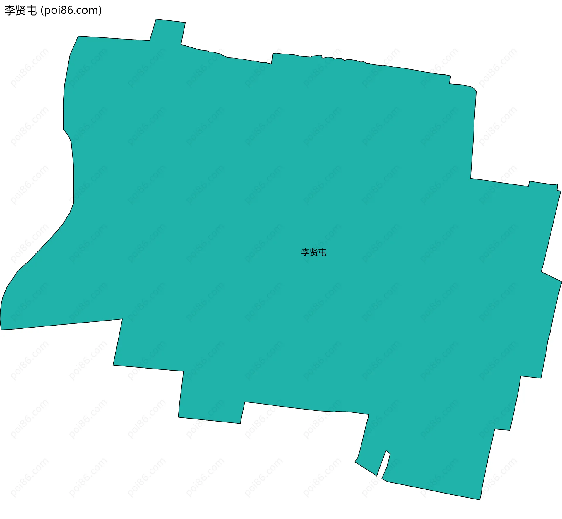 李贤屯边界地图