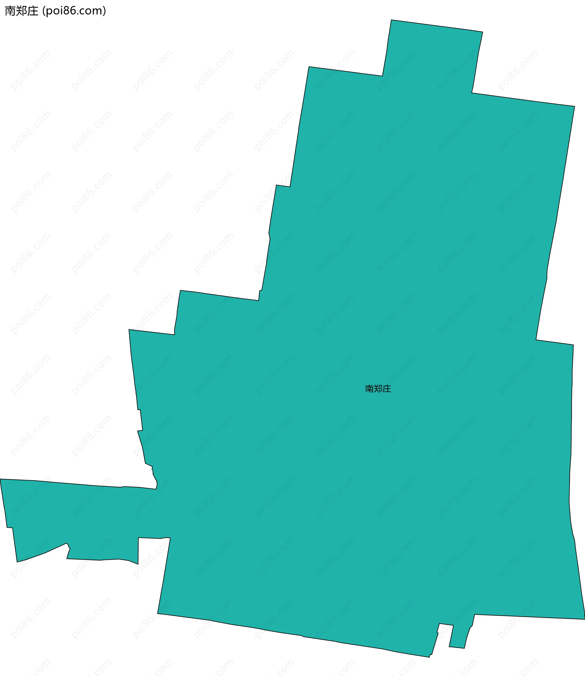 南郑庄边界地图