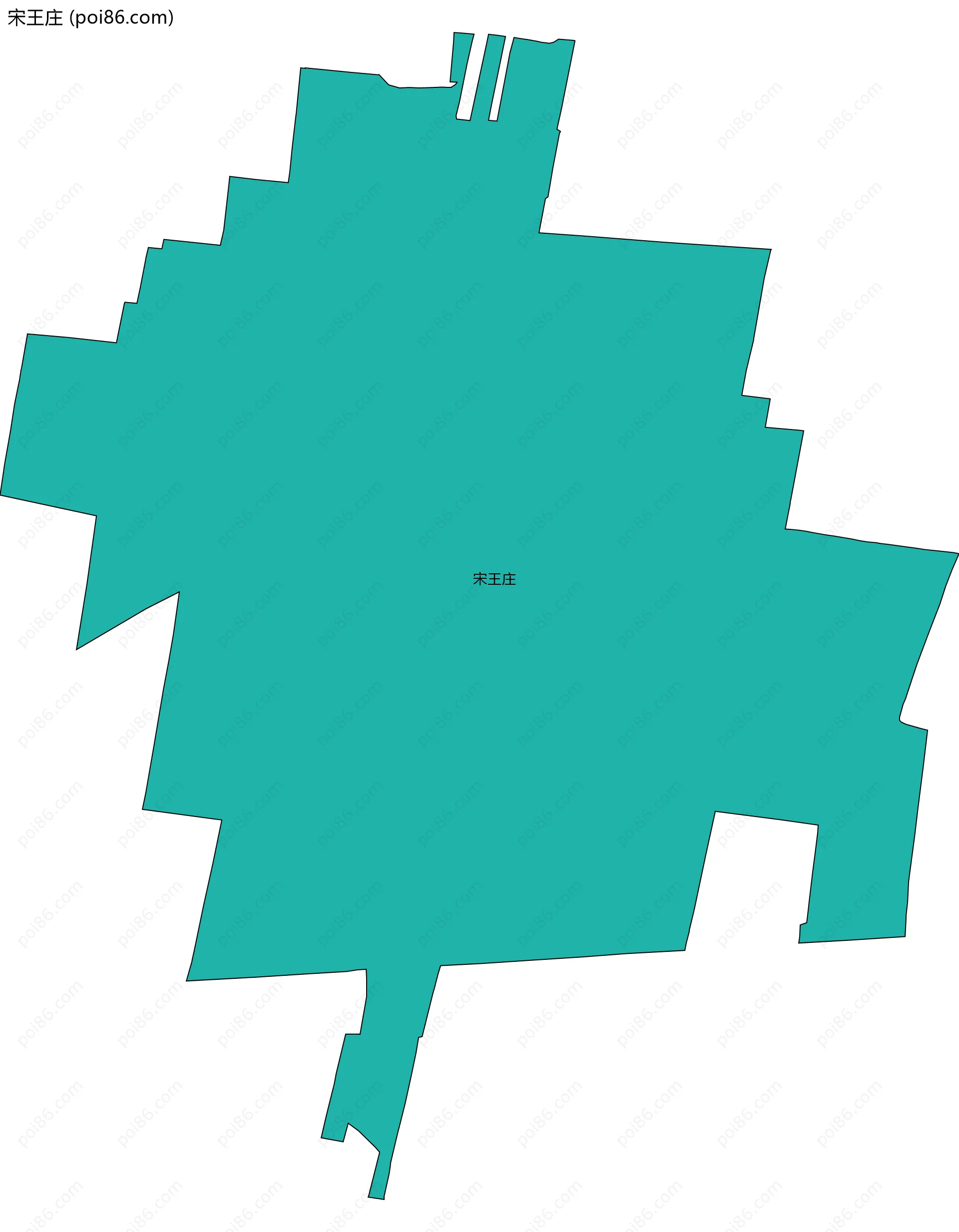 宋王庄边界地图