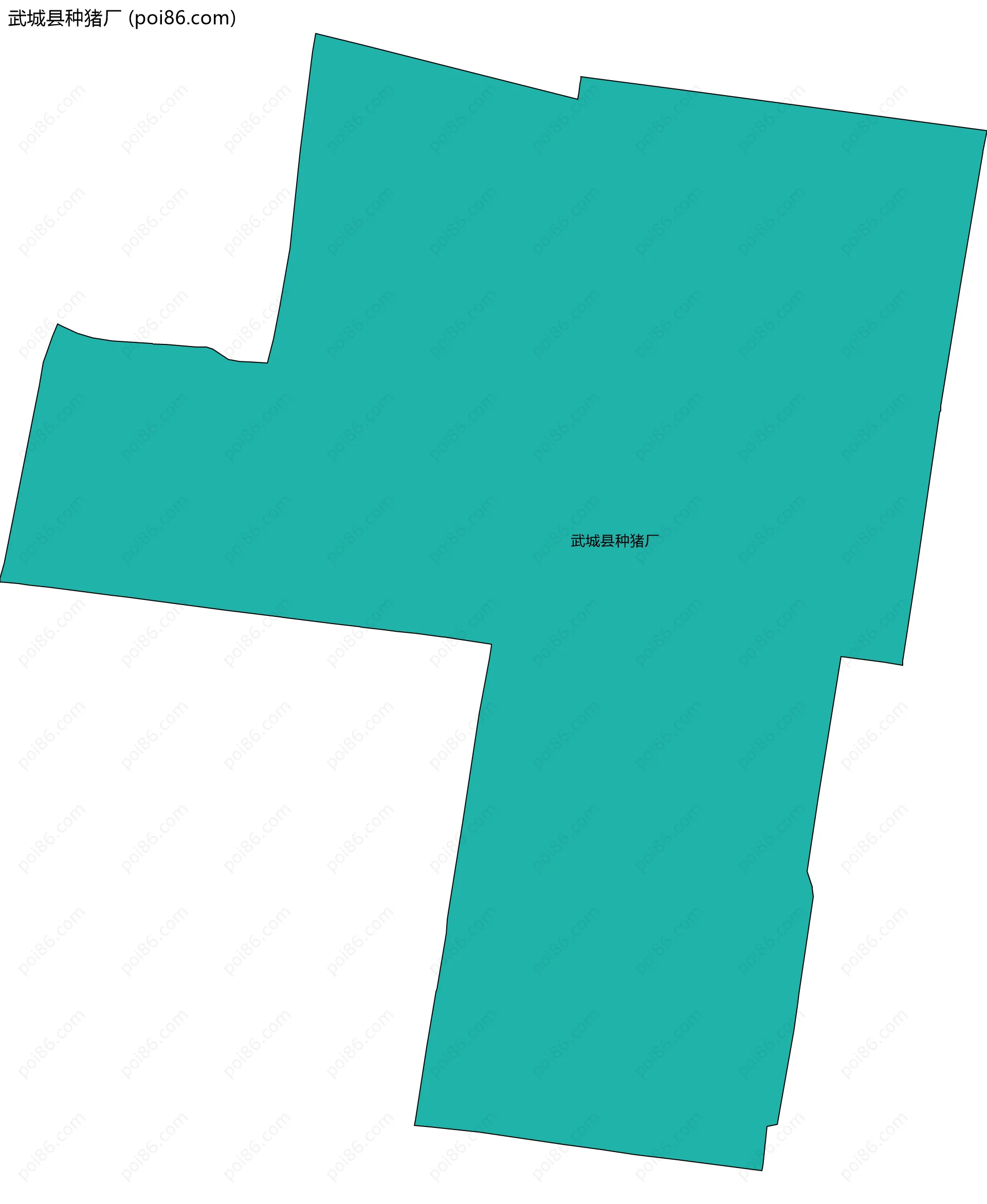 武城县种猪厂边界地图
