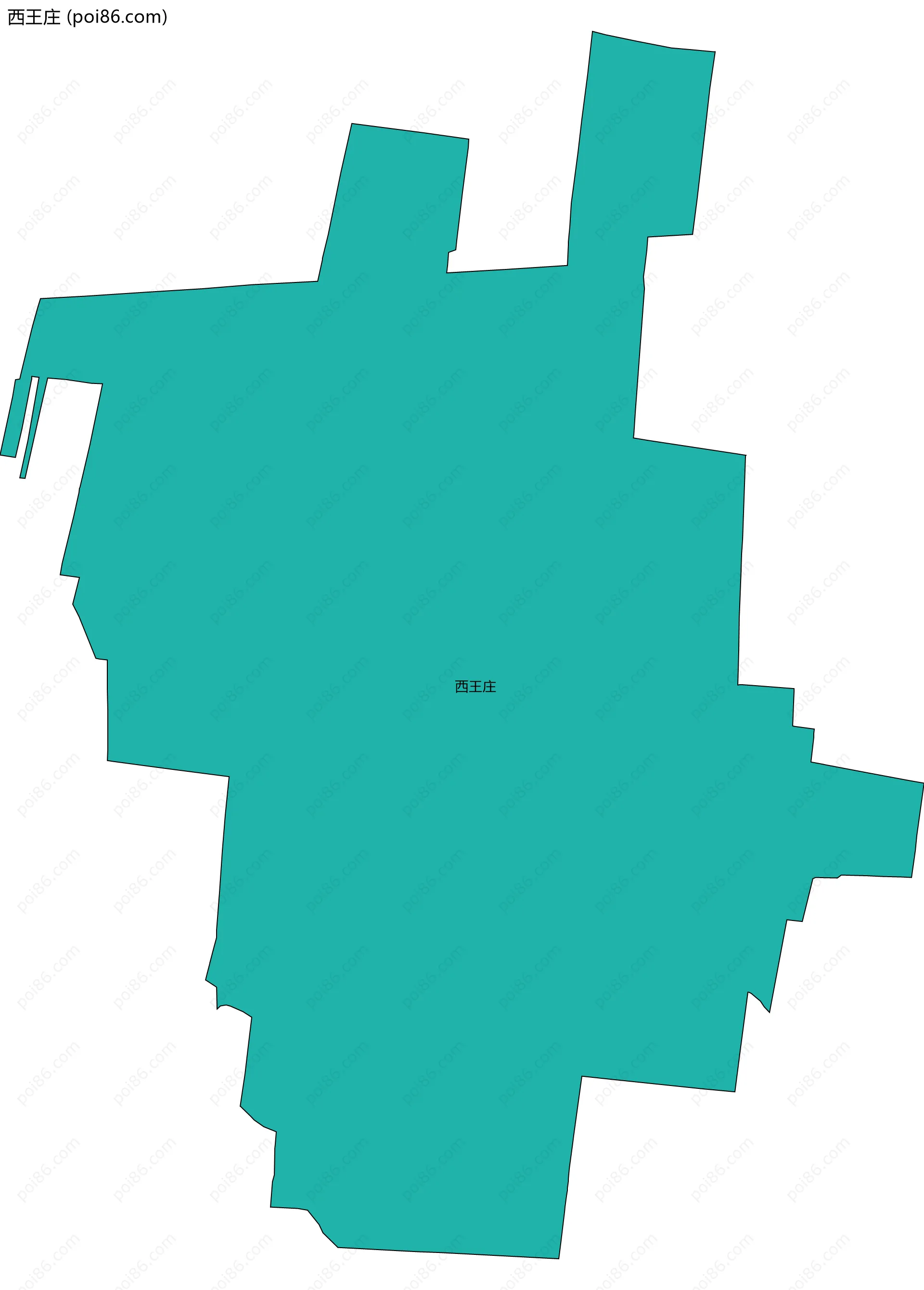 西王庄边界地图