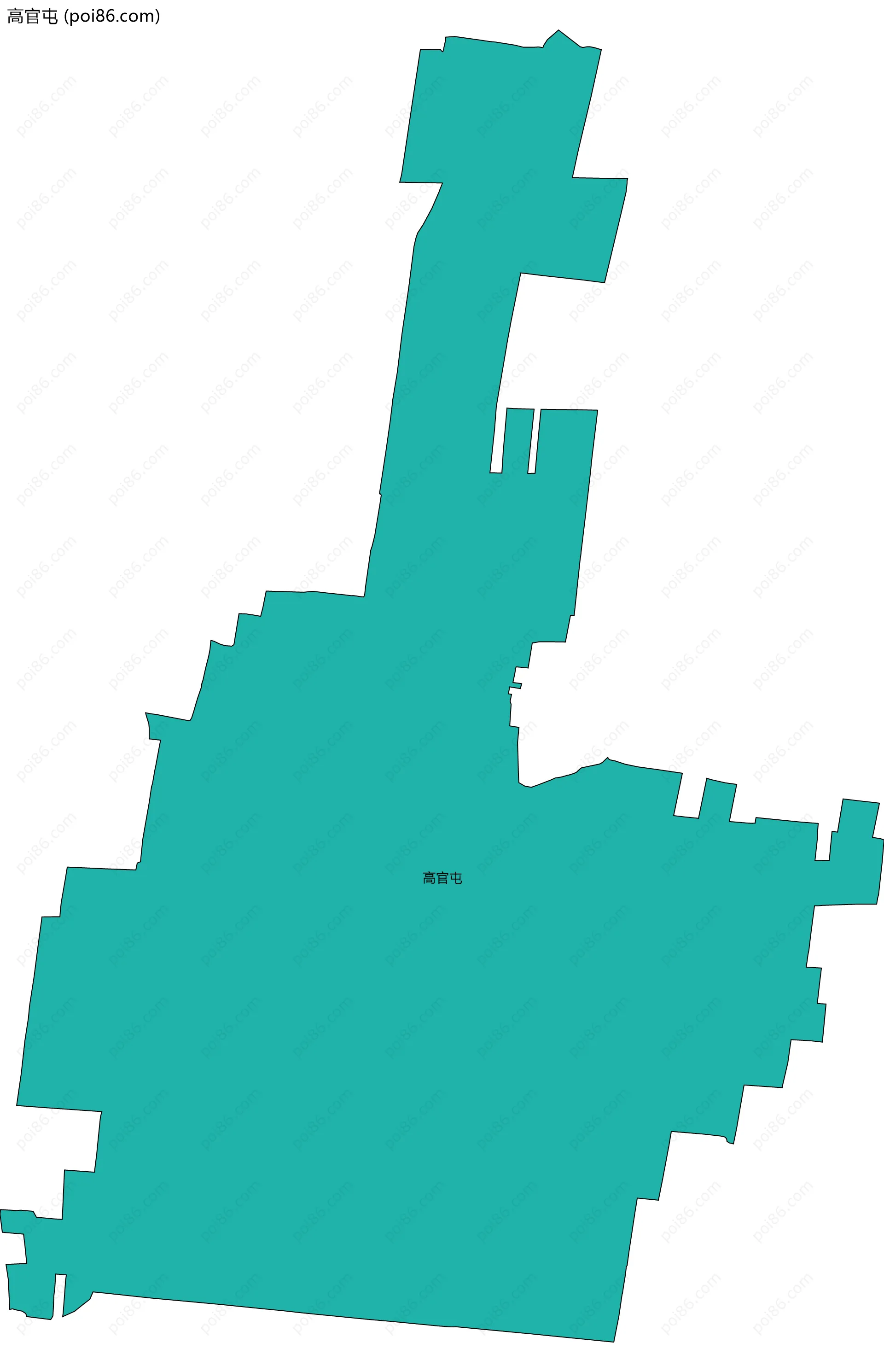 高官屯边界地图